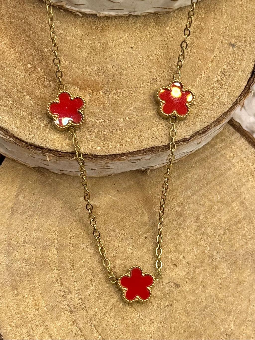 ABBY mini collier rouge