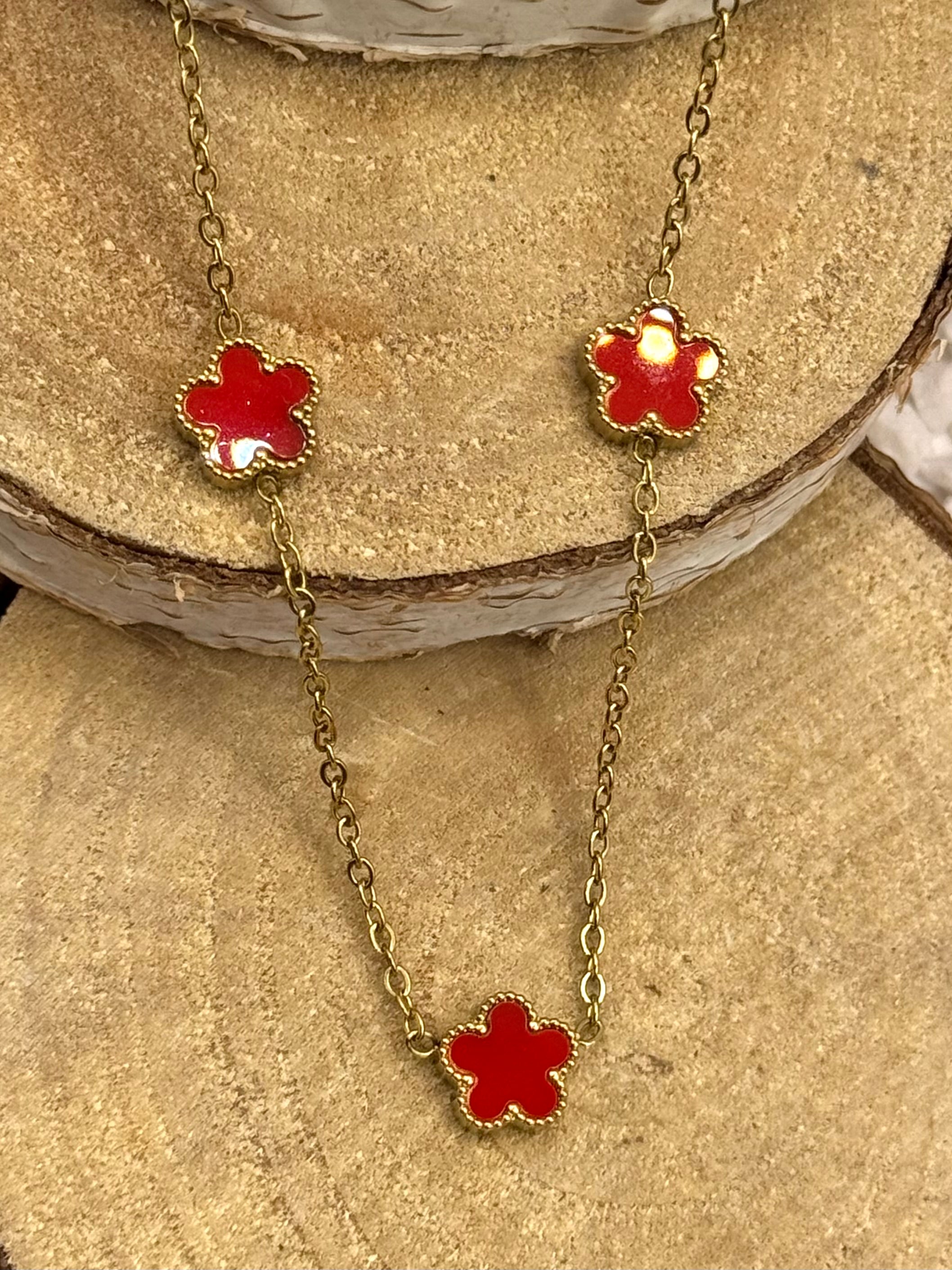 ABBY mini collier rouge
