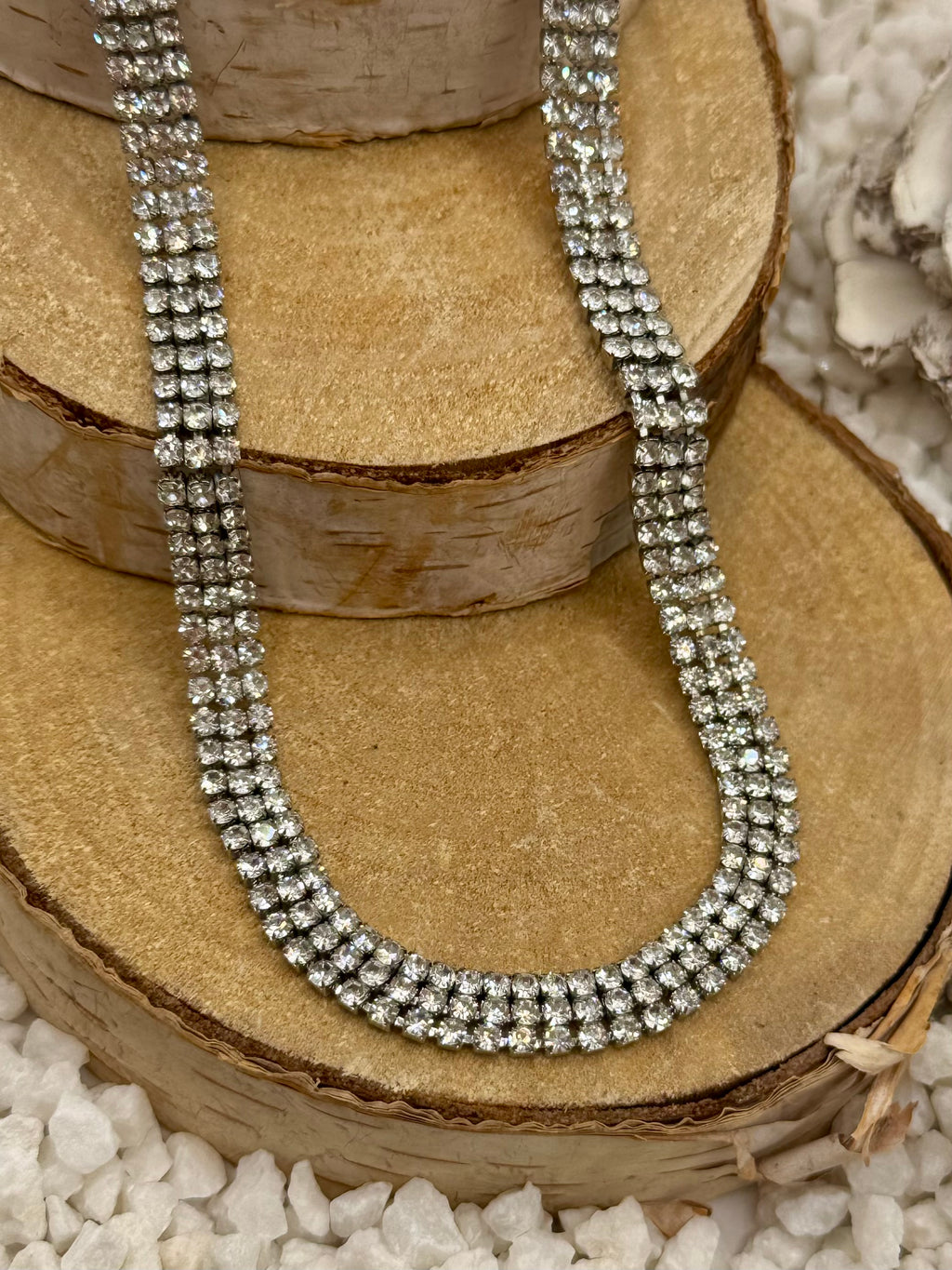 CRISTAL collier argenté