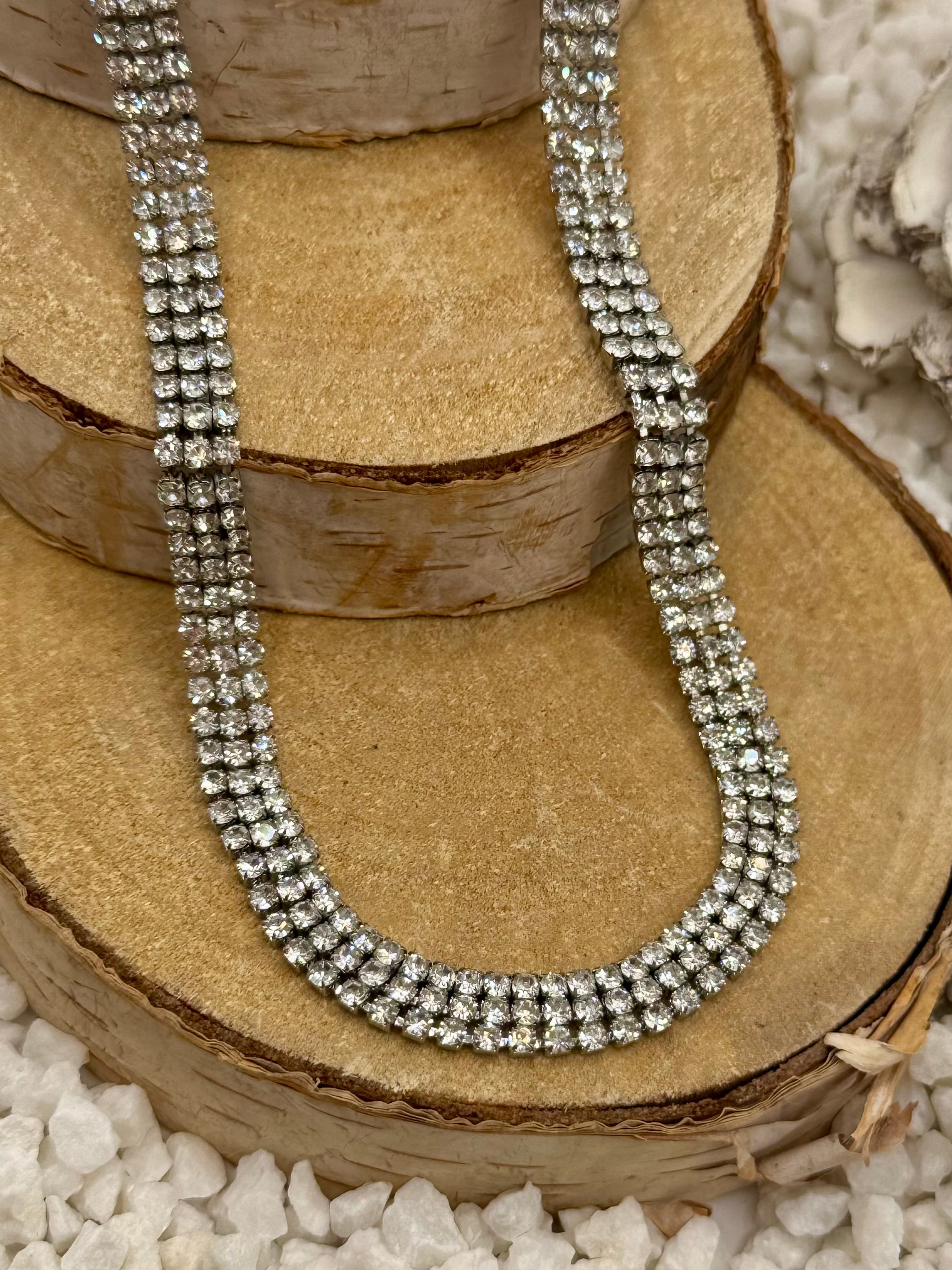 CRISTAL collier argenté