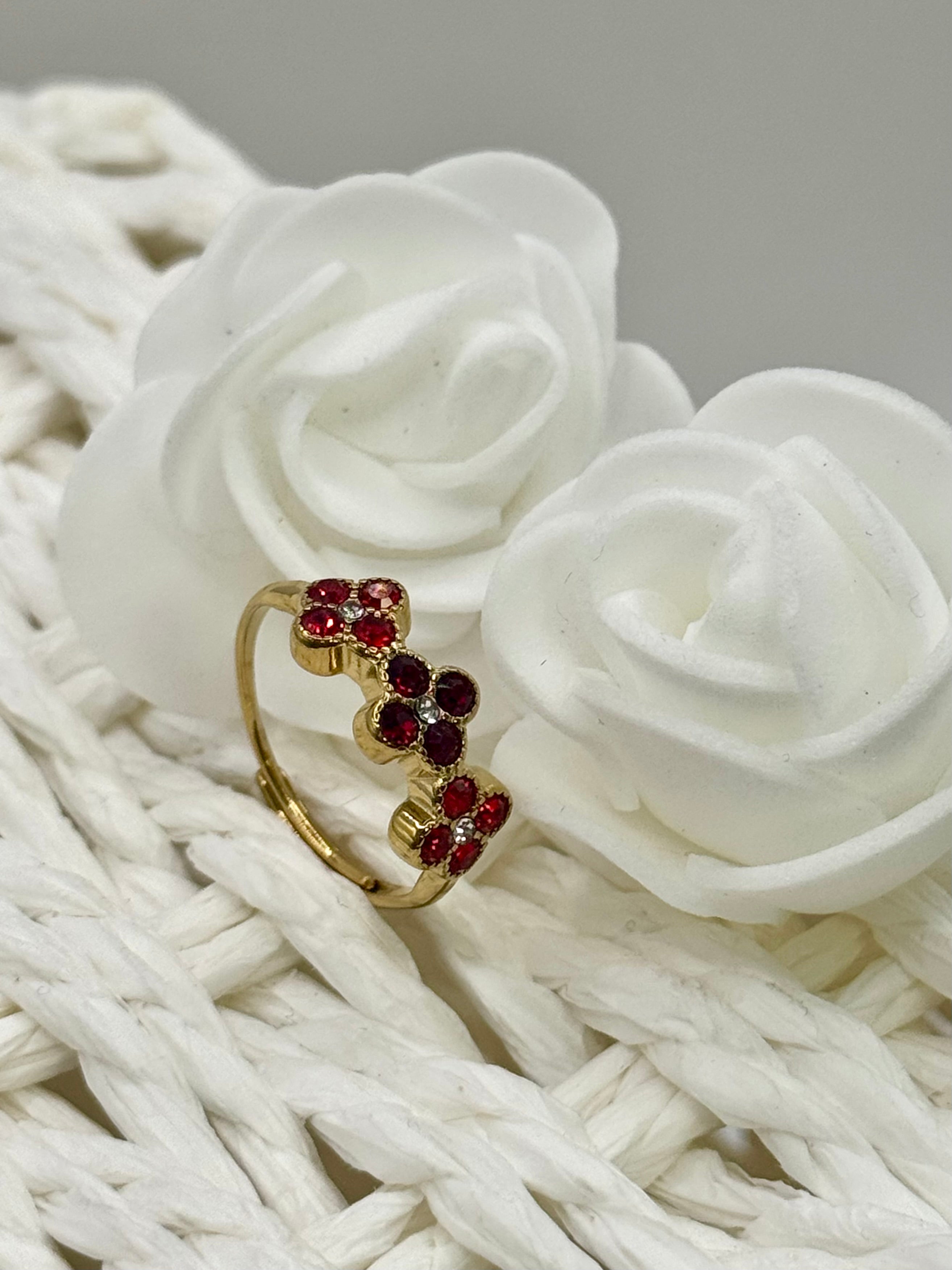 AURORE bague rouge