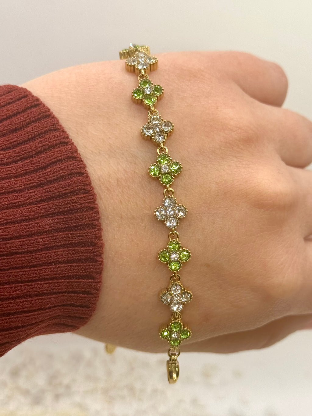 AURORE bracelet vert et clair