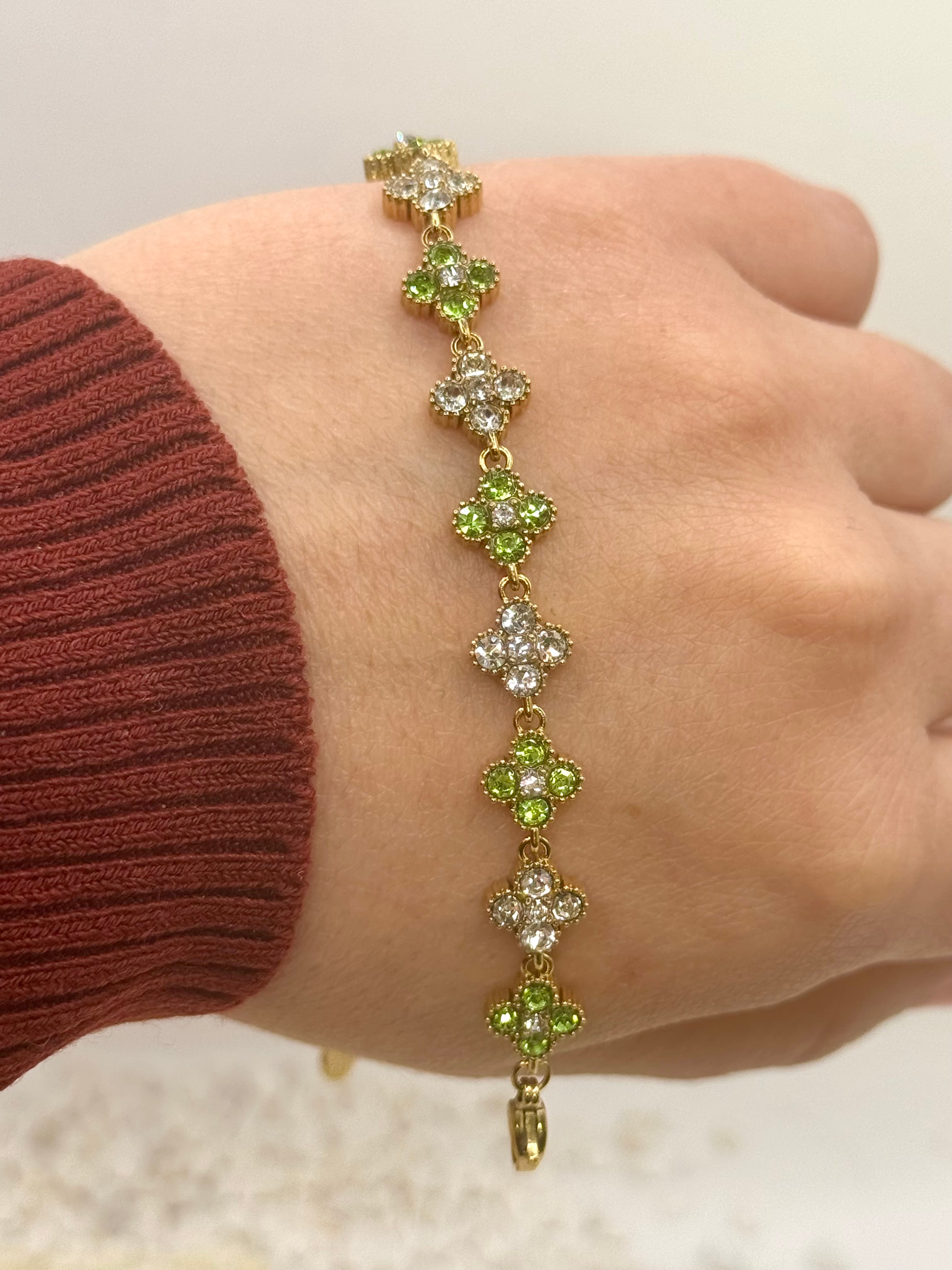 AURORE bracelet vert et clair