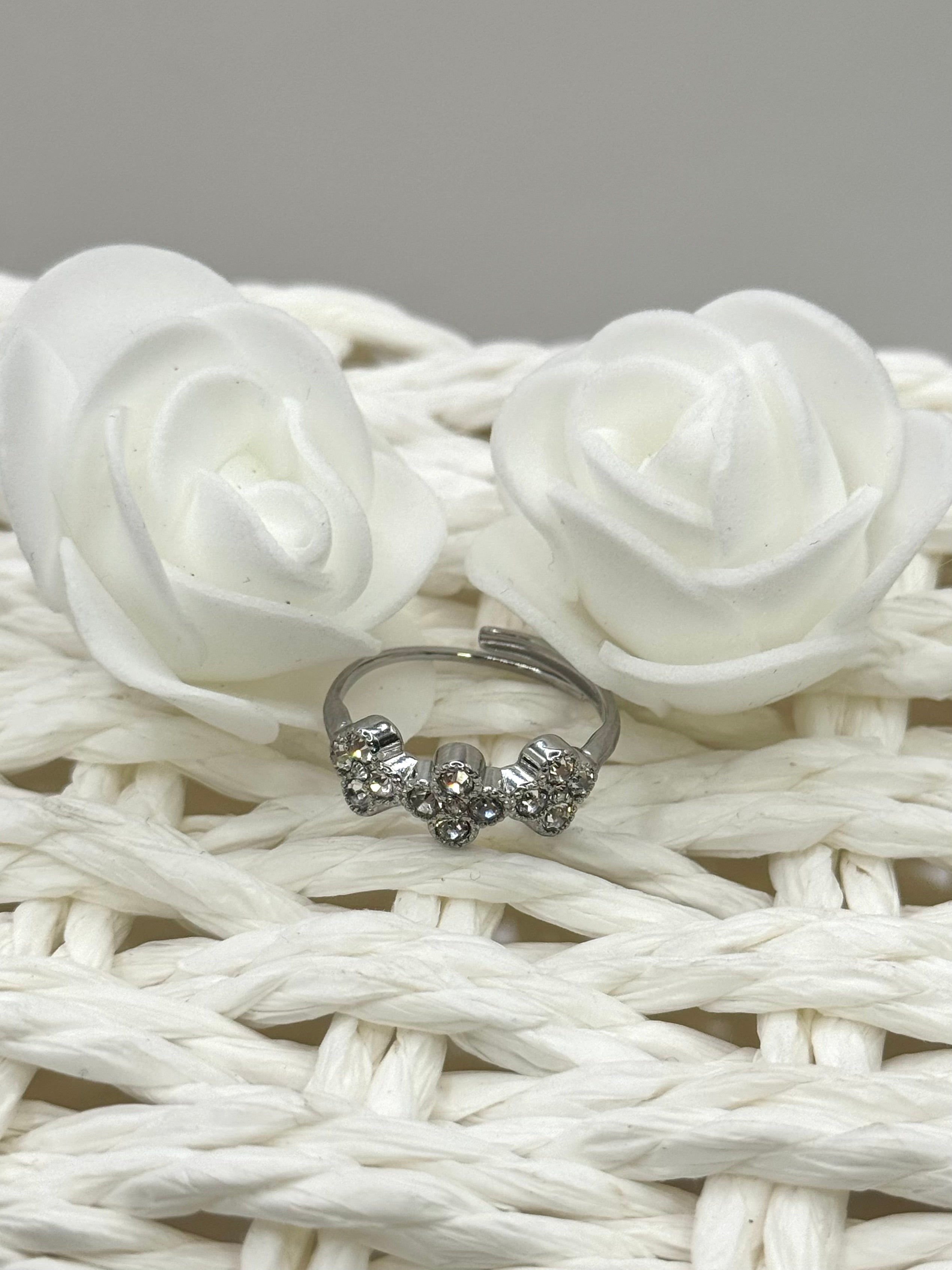 AURORE bague argentée clair