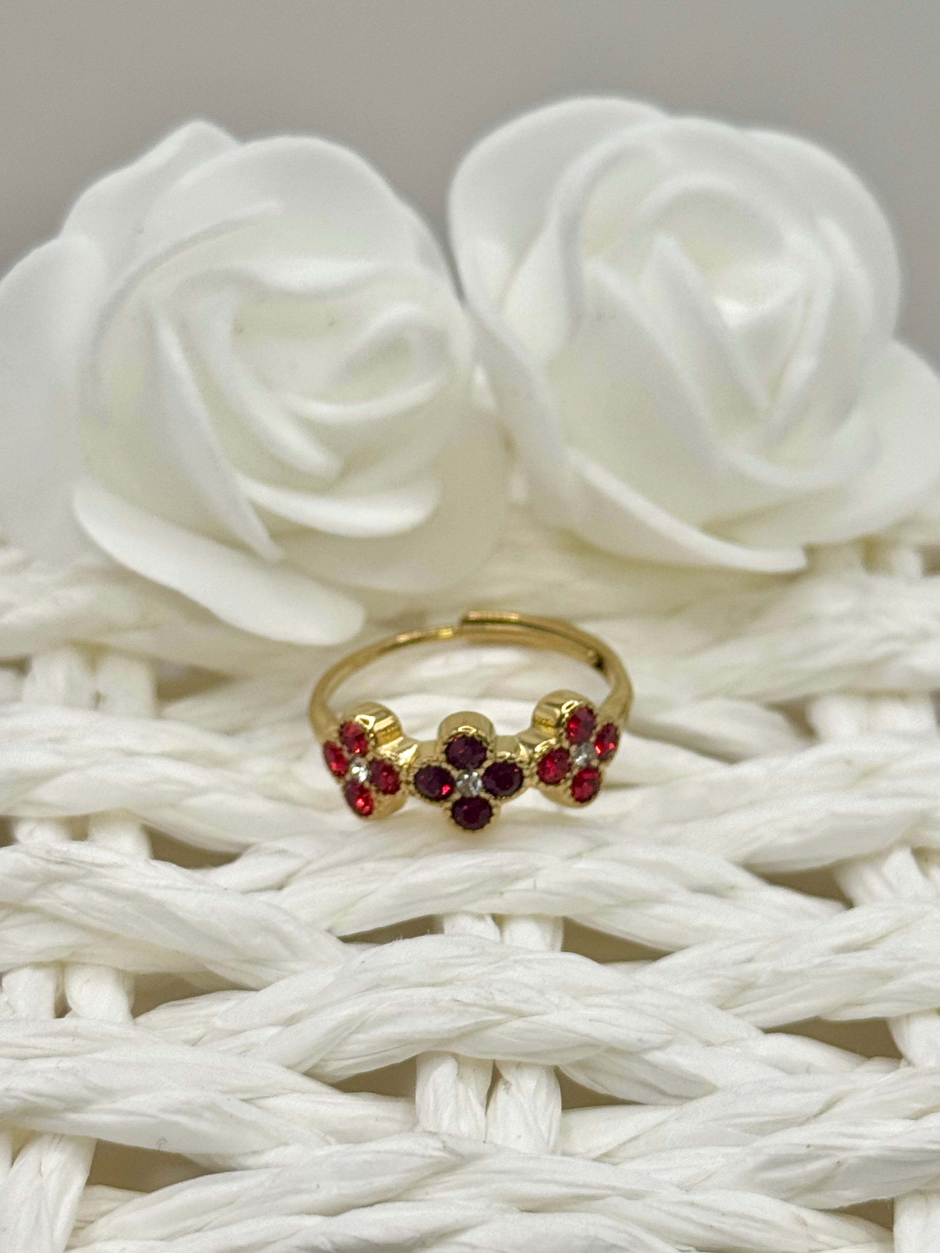 AURORE bague rouge