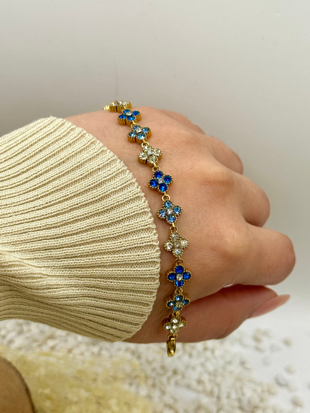 AURORE bracelet bleu claire et bleu et clair