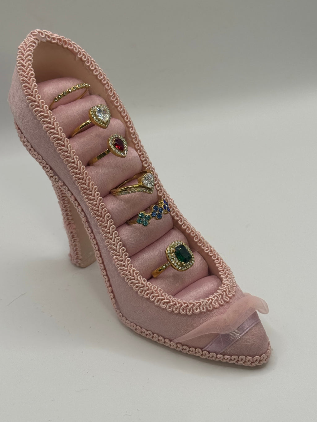 Chaussure porte bagues rose