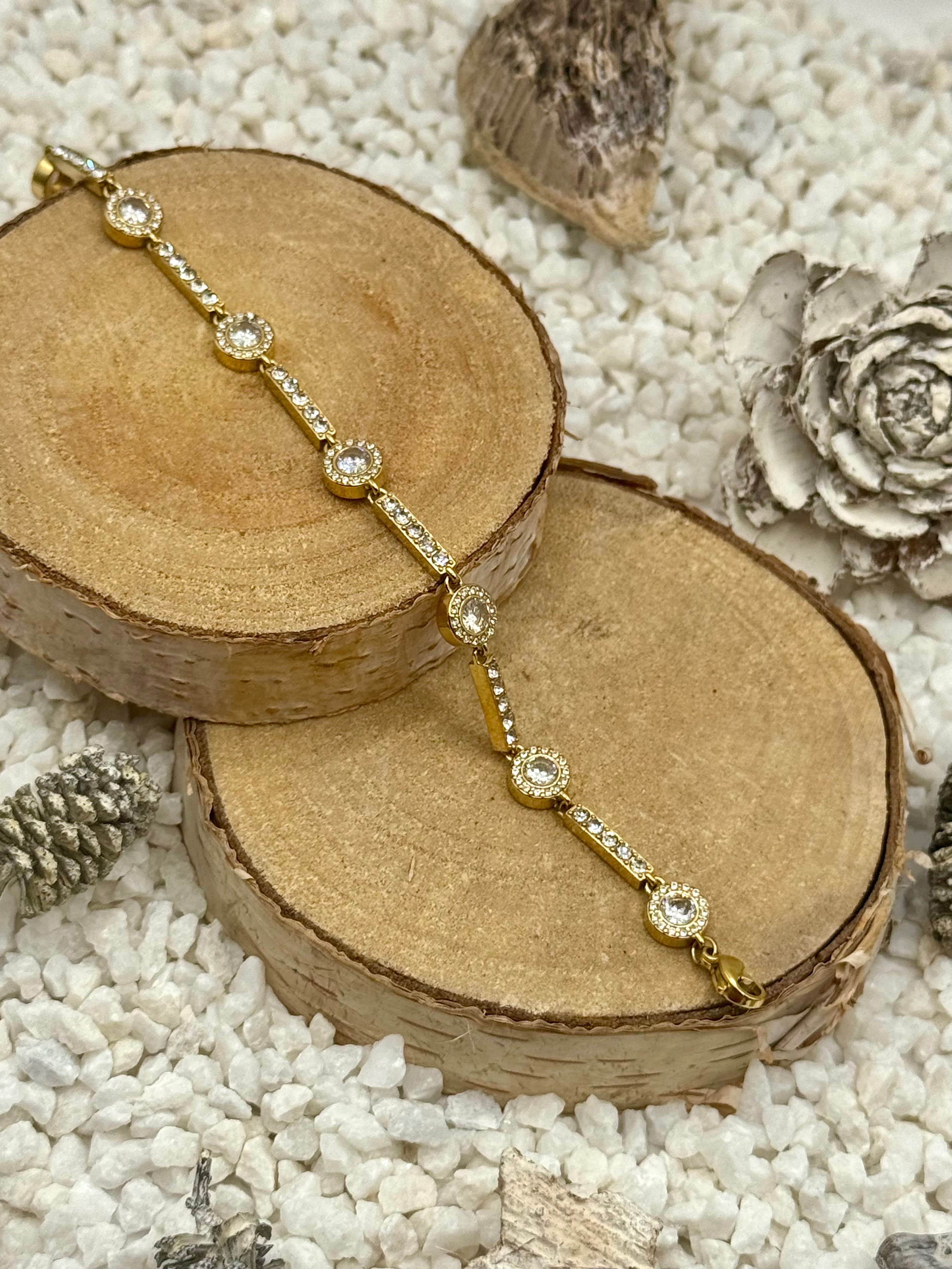 OLYMPE rond doré blanc