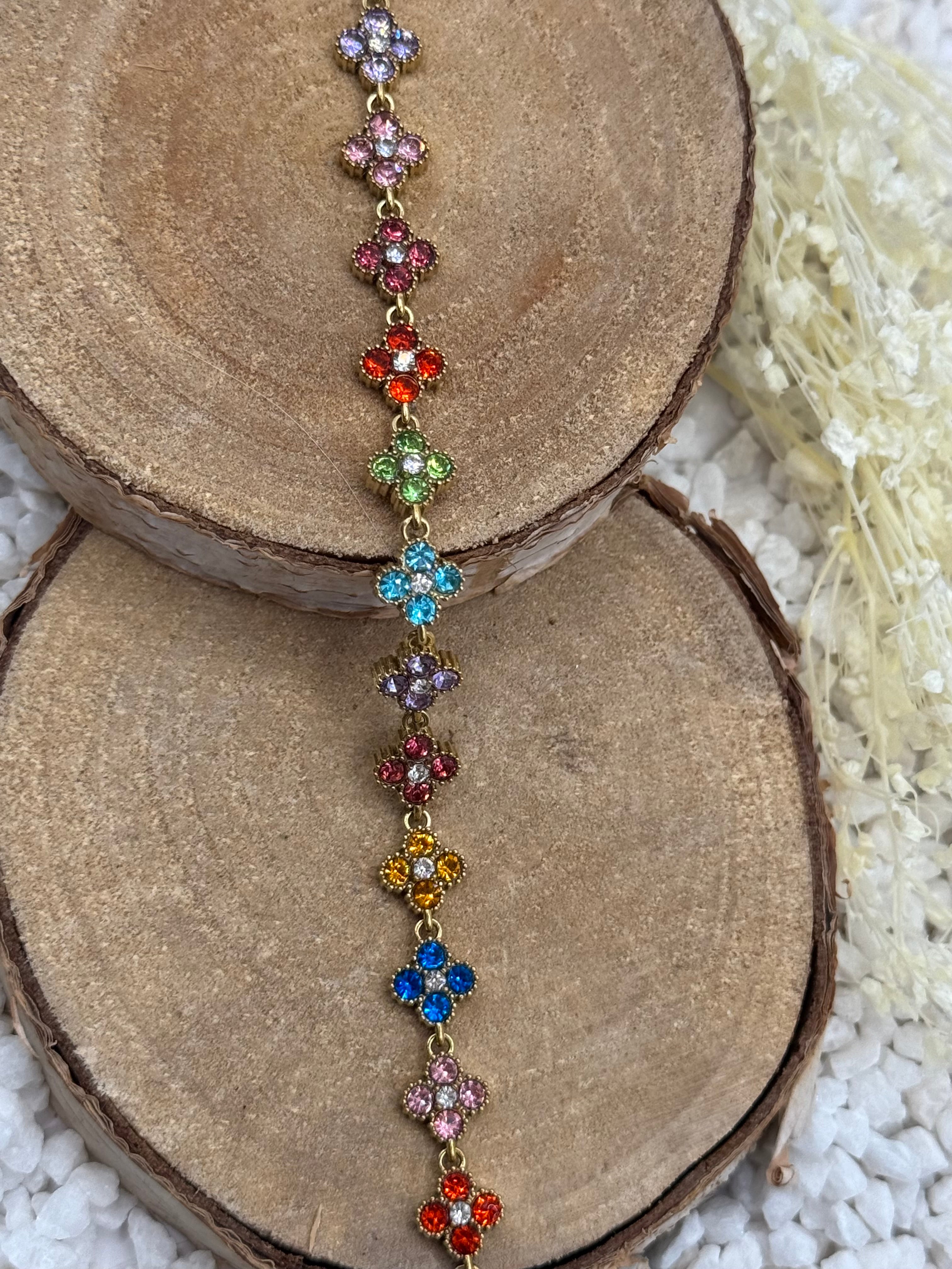 AURORE bracelet multicolore 4 doré