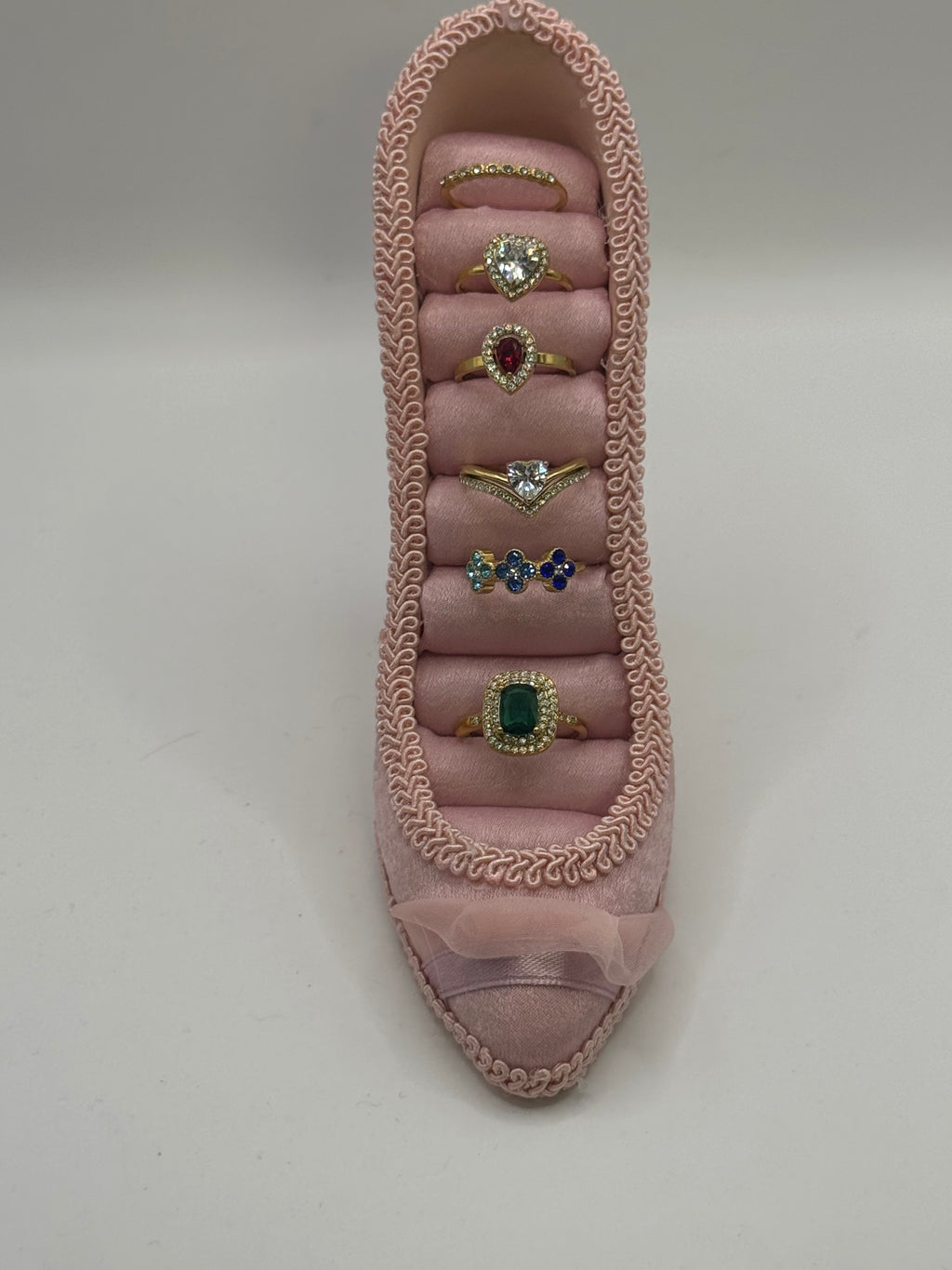 Chaussure porte bagues rose