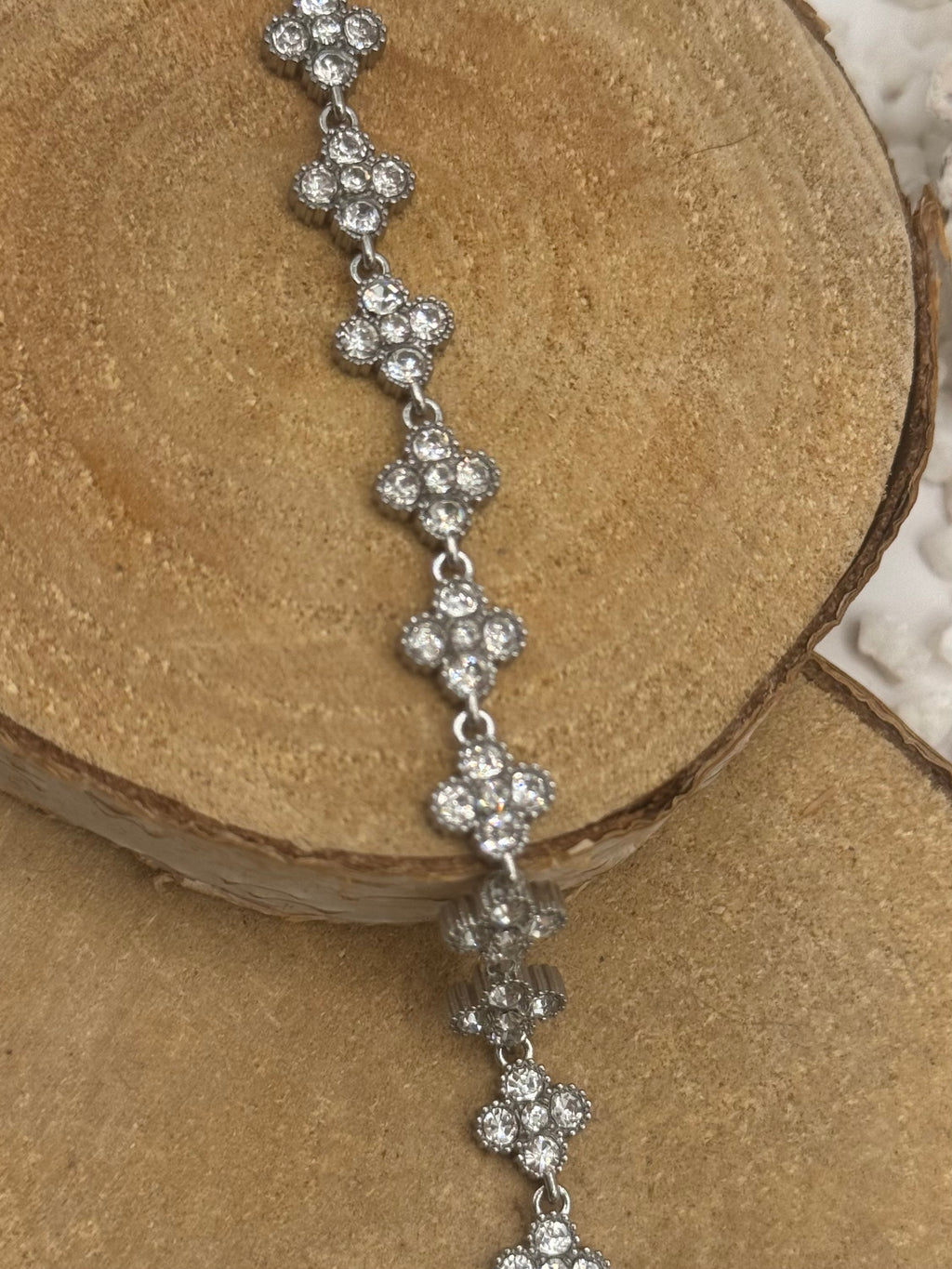 AURORE bracelet argenté blanc