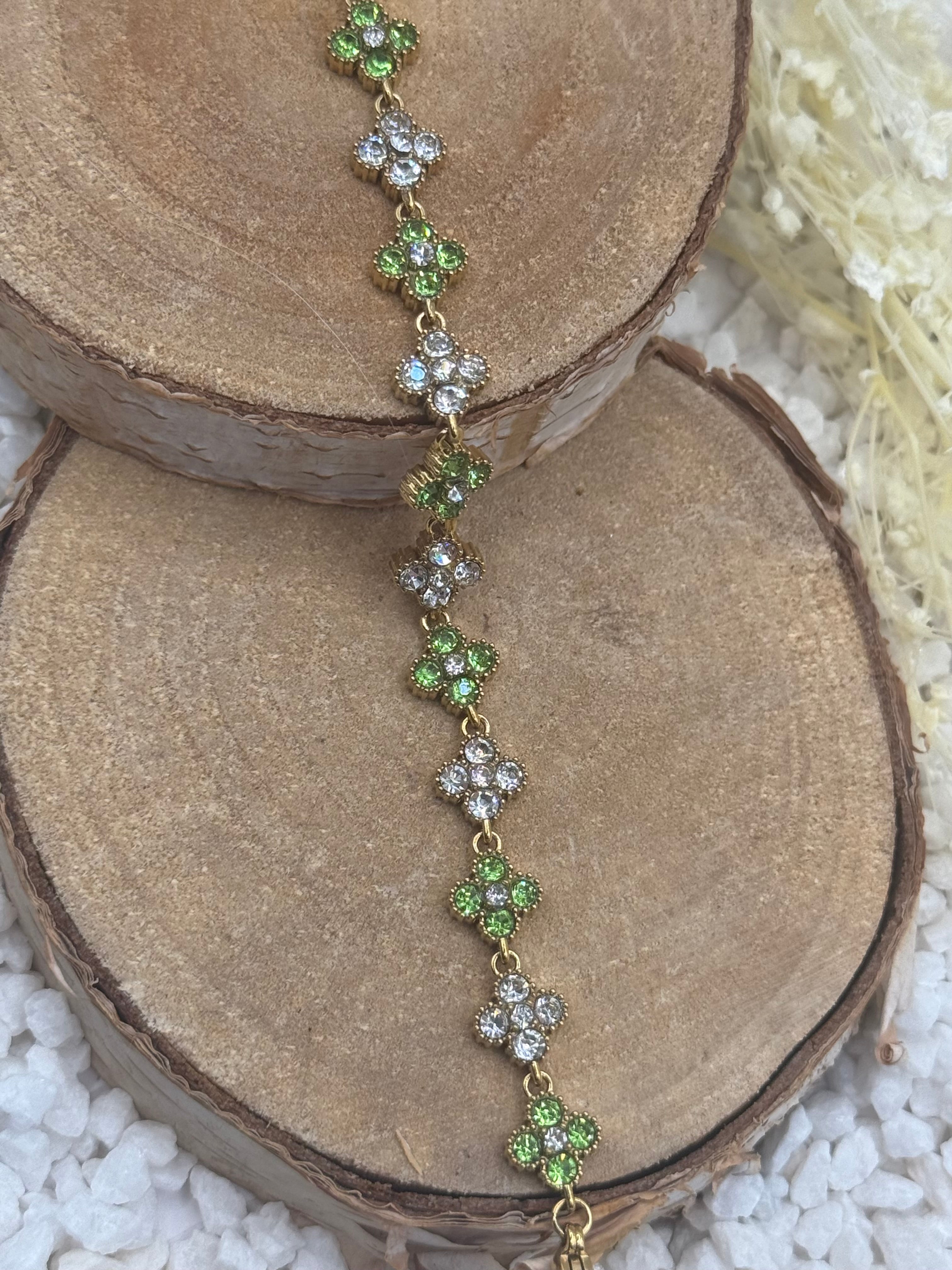 AURORE bracelet vert et clair