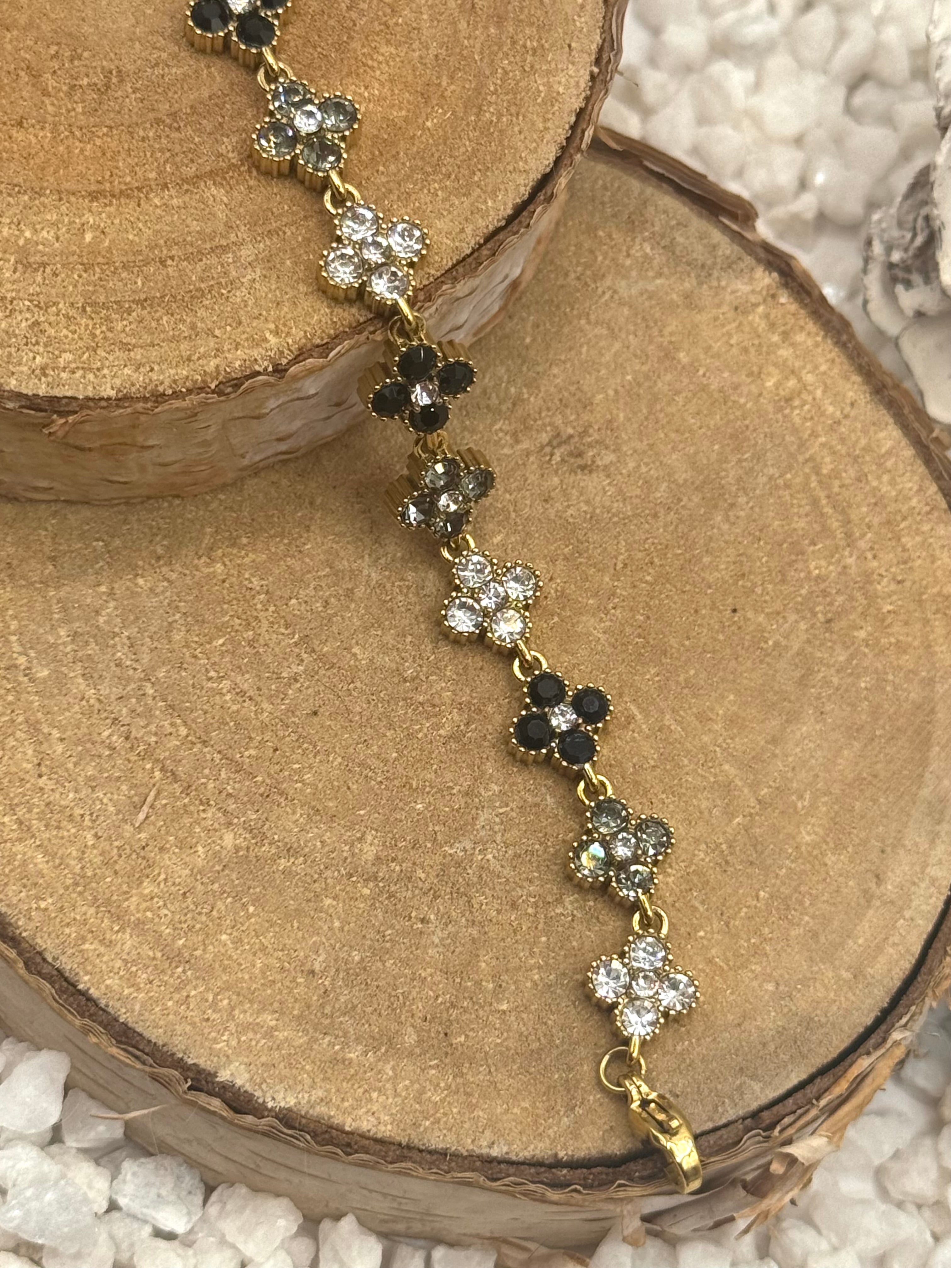 AURORE bracelet noir et blanc