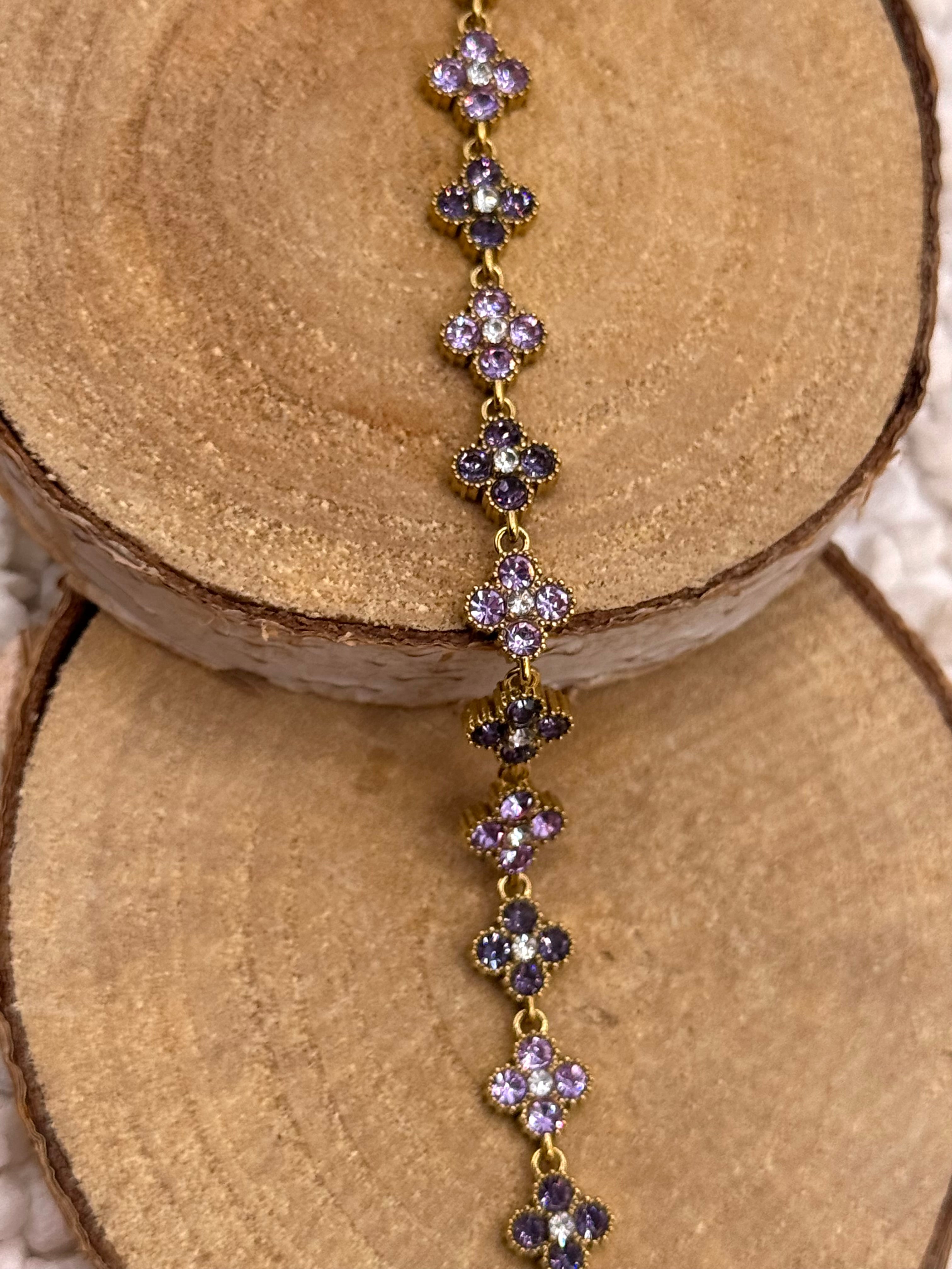 AURORE bracelet doré violet
