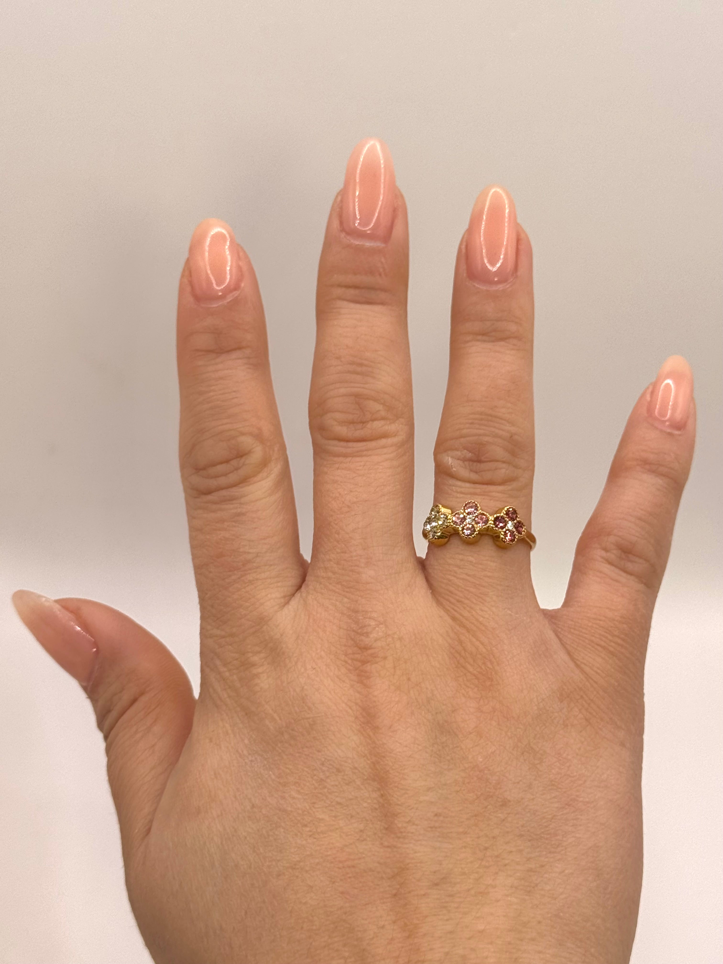 AURORE bague dorée rose