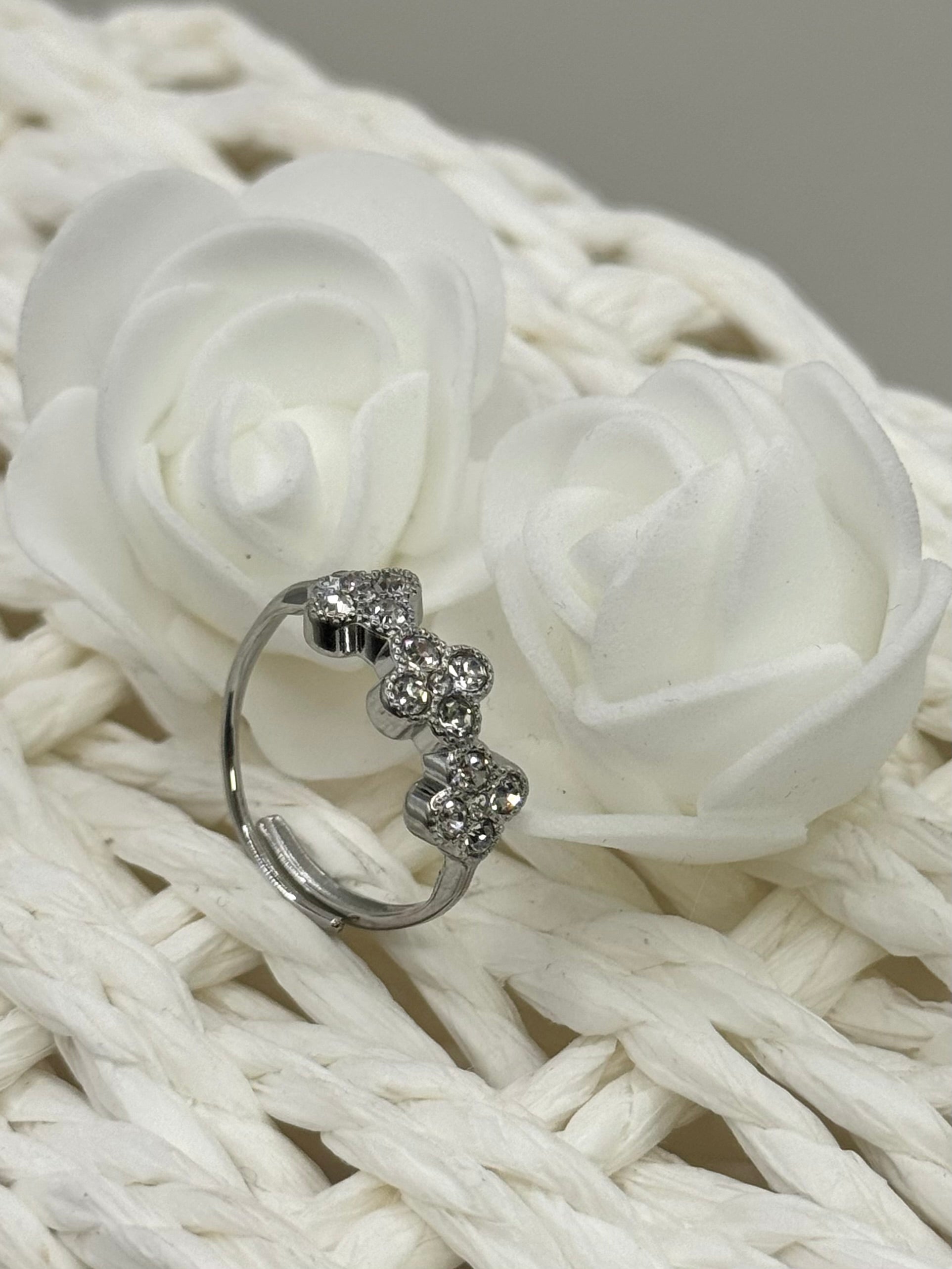 AURORE bague argentée clair