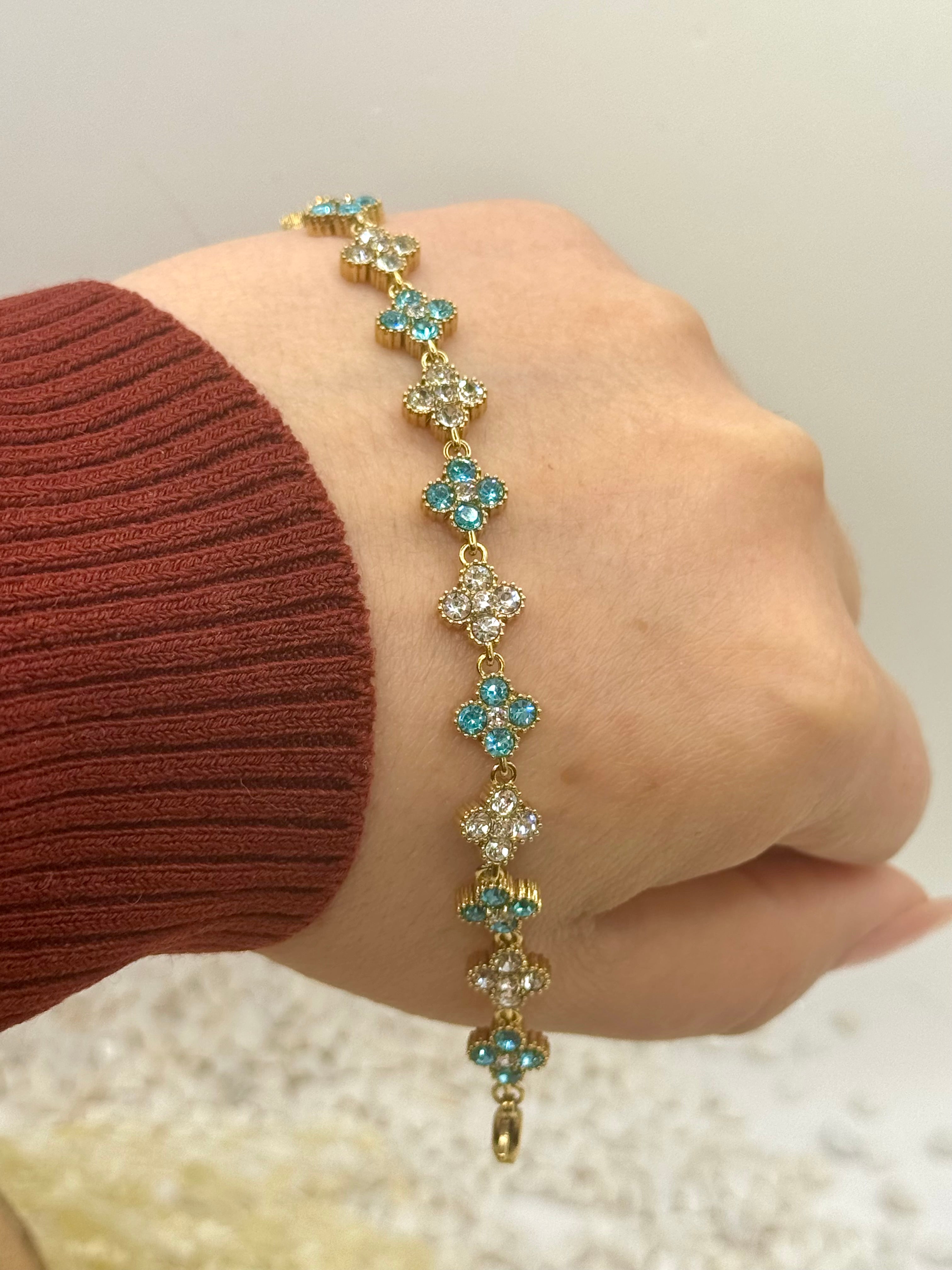 AURORE bracelet bleu Secreet et clair