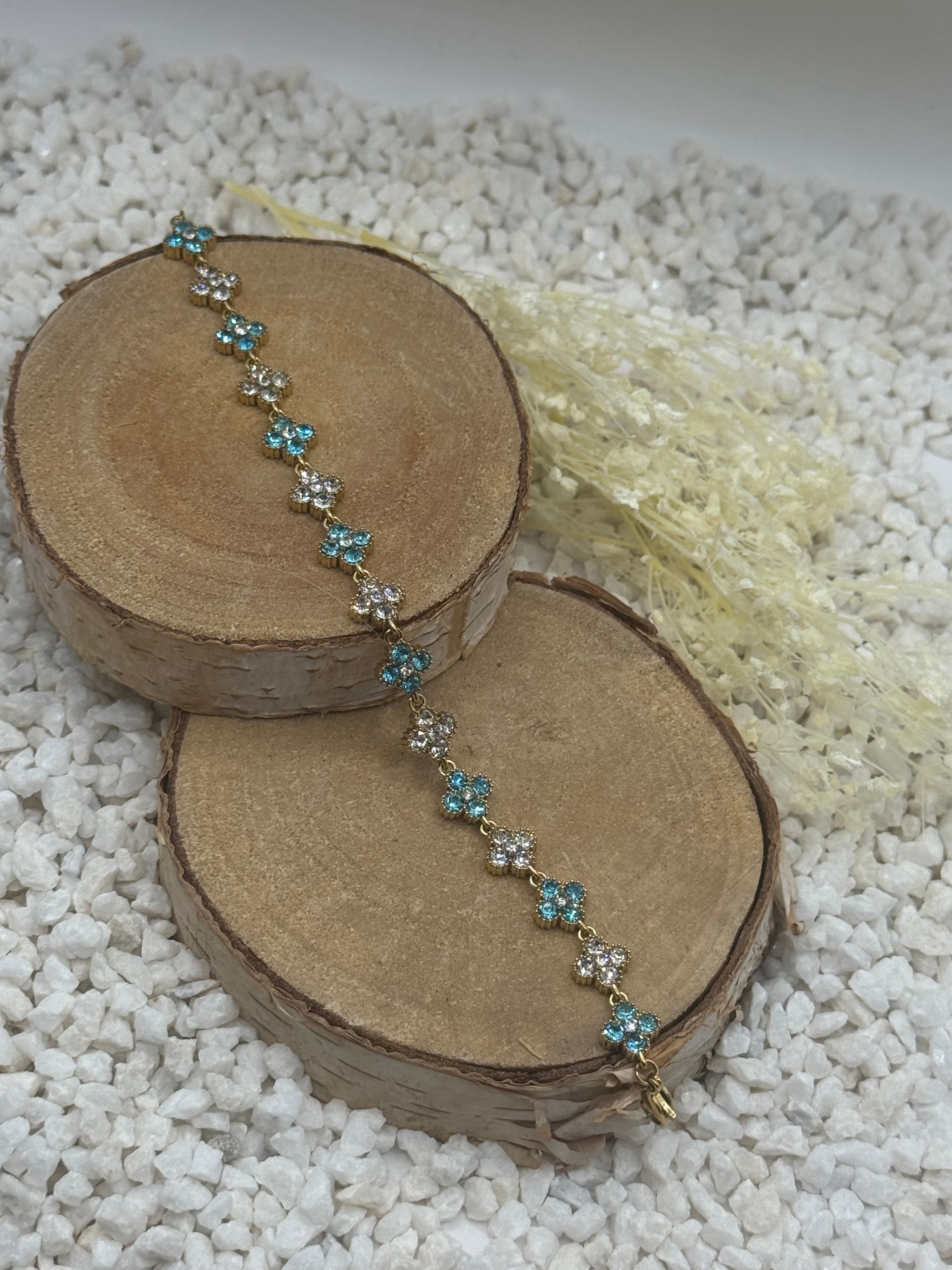 AURORE bracelet bleu Secreet et clair