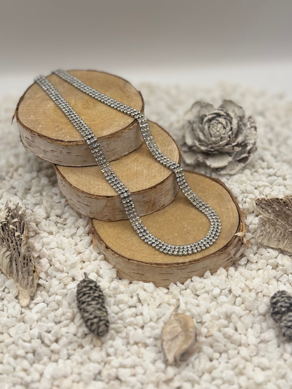 CRISTAL collier argenté