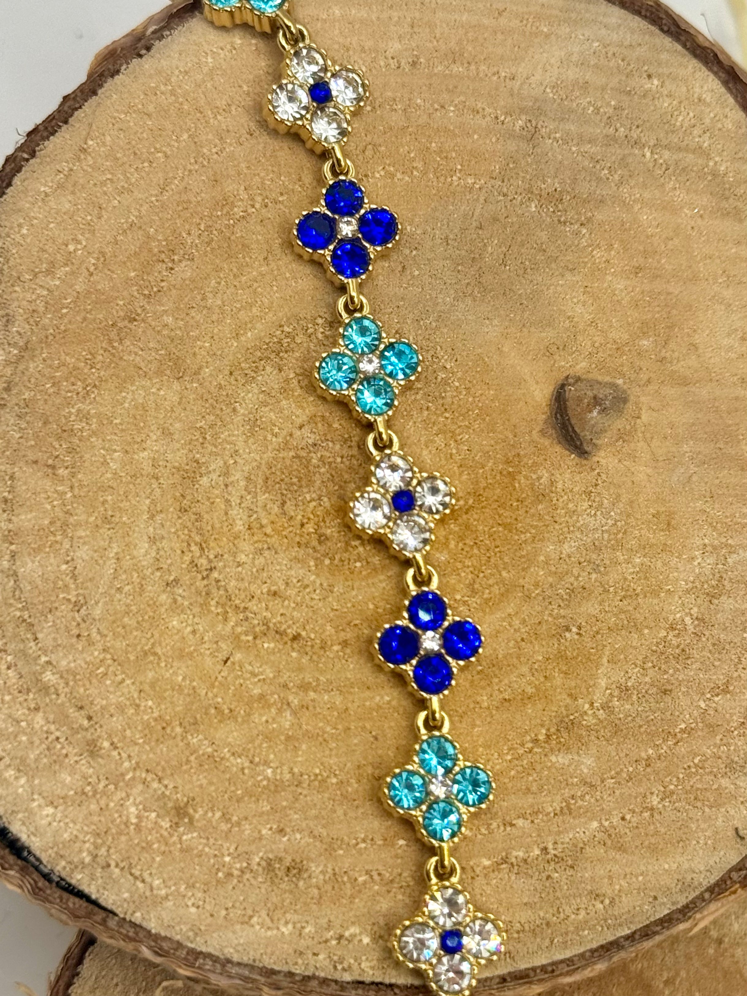 AURORE bracelet bleu foncé, bleu Secreet, blanc