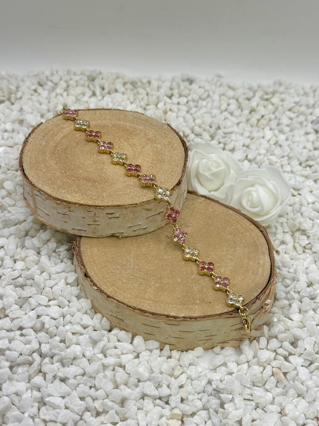 AURORE bracelet rose et claire doré
