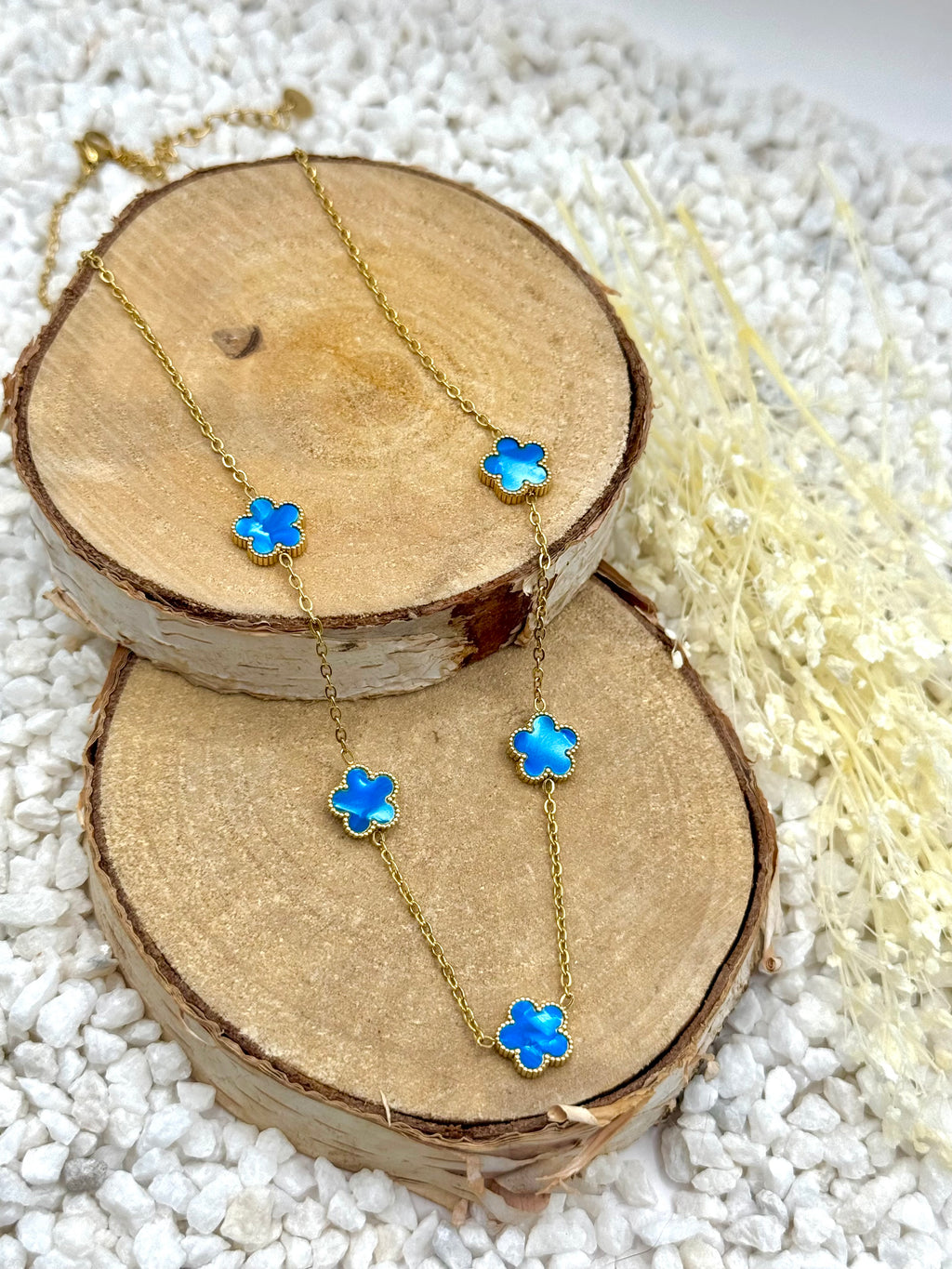 ABBY collier mini bleu clair