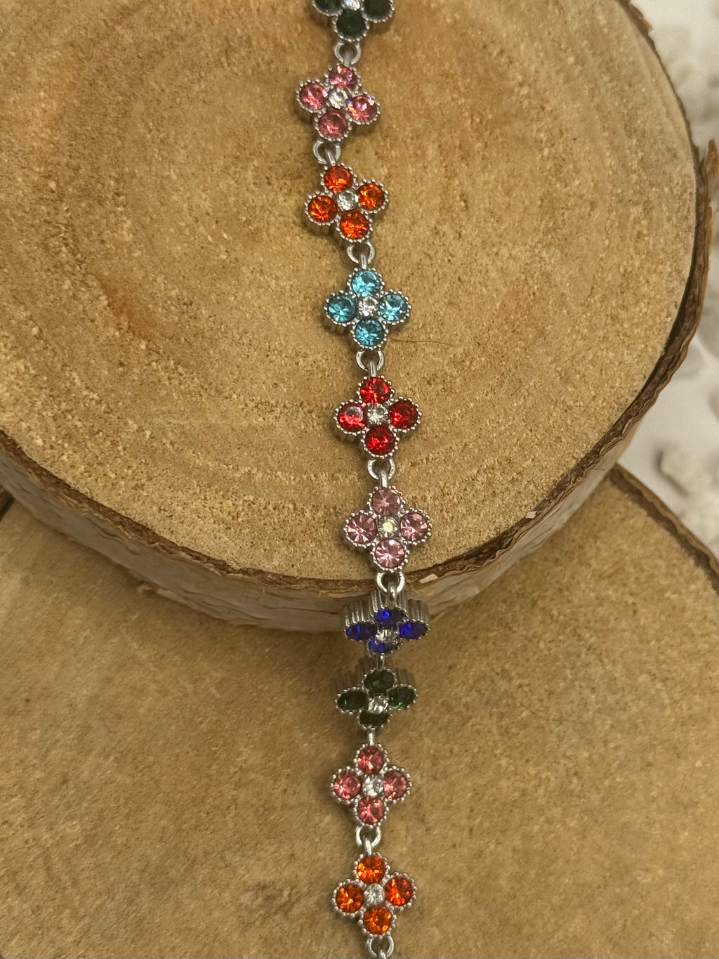AURORE bracelet argenté multicolore