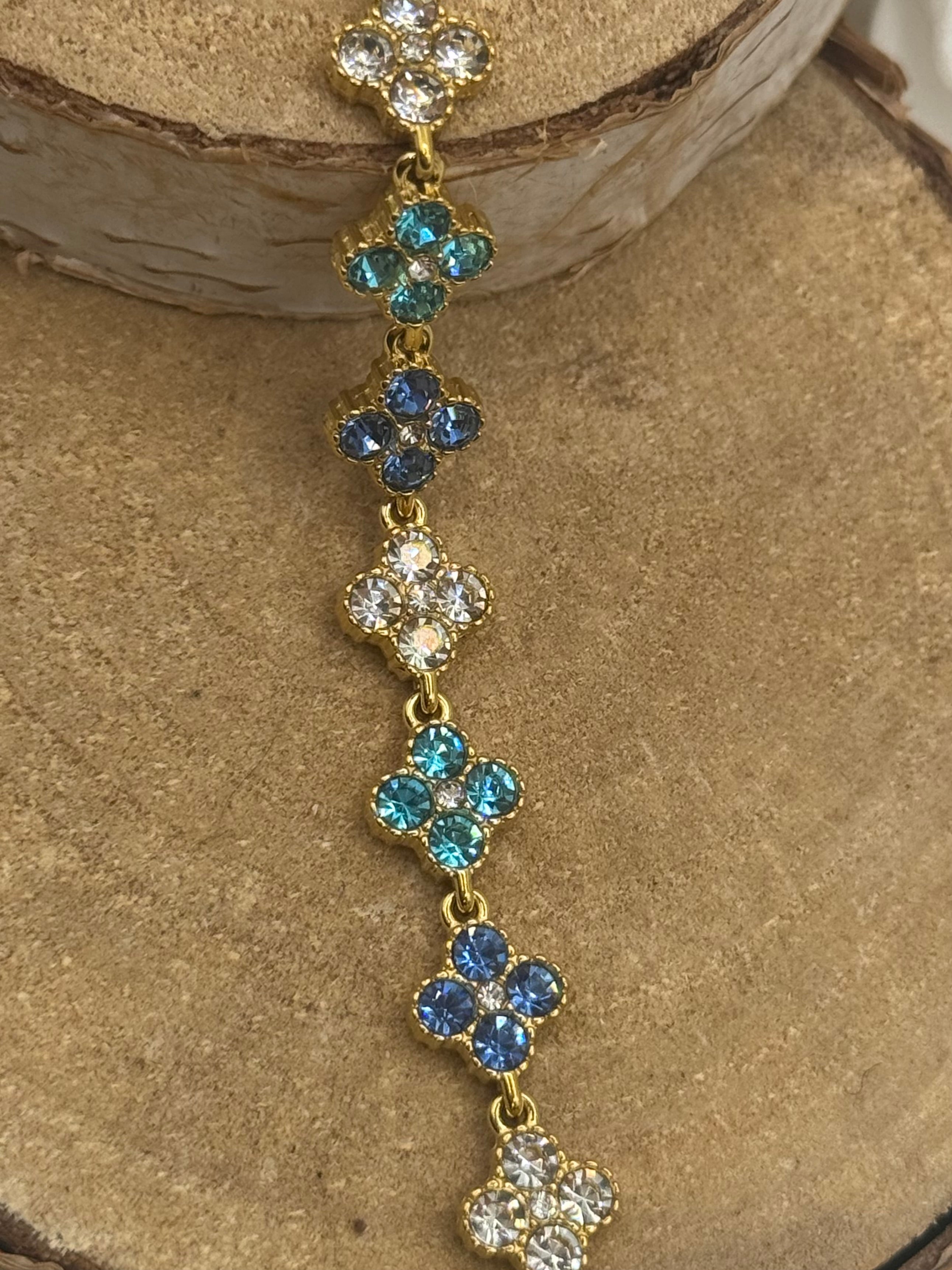 AURORE bracelet bleu et bleu Secreet et claire doré