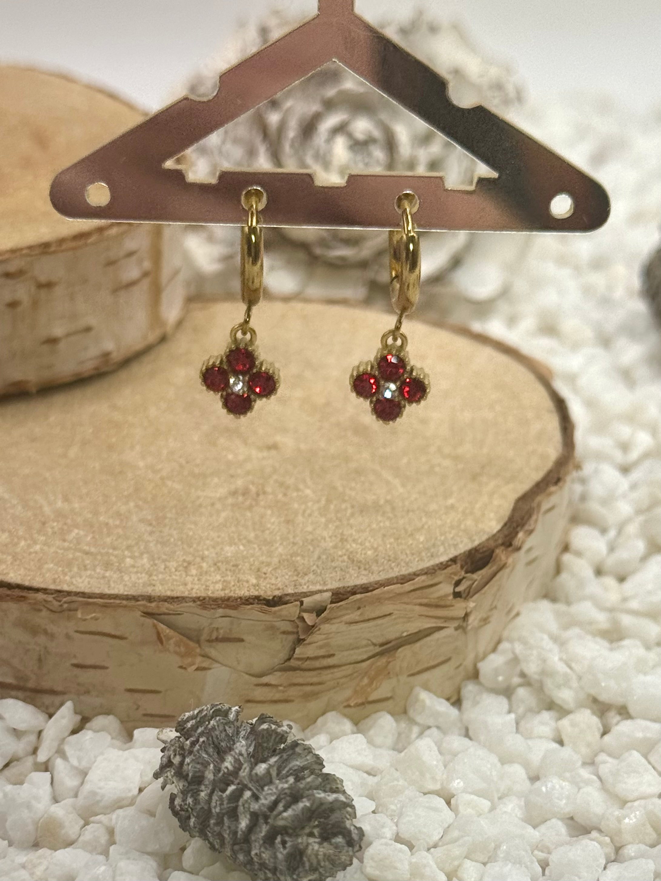 AURORE mini créole rouge