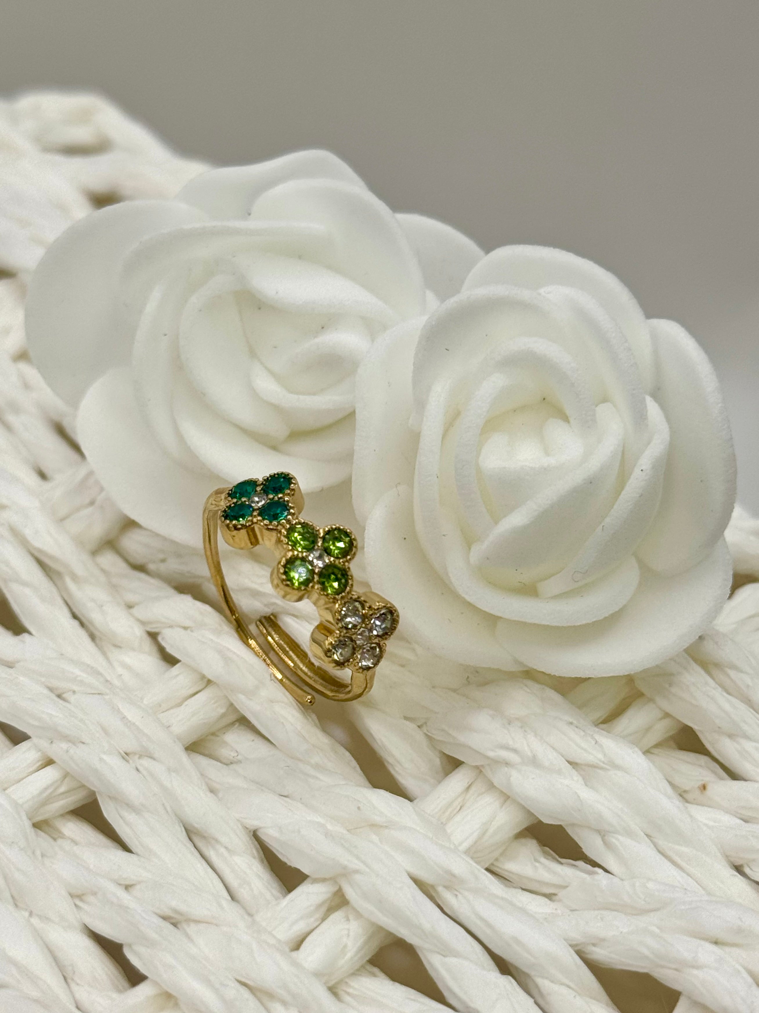 AURORE bague vert