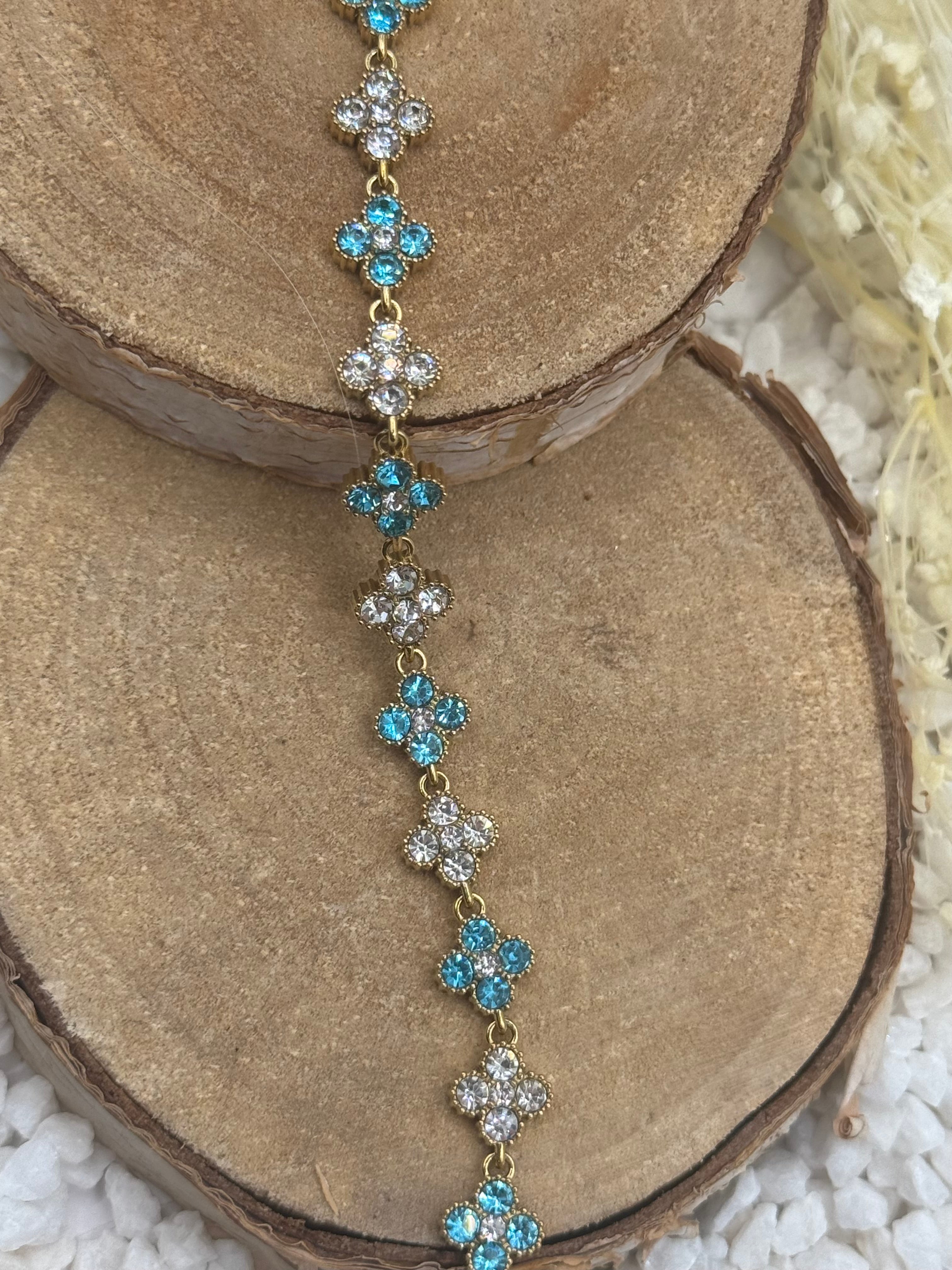 AURORE bracelet bleu Secreet et clair