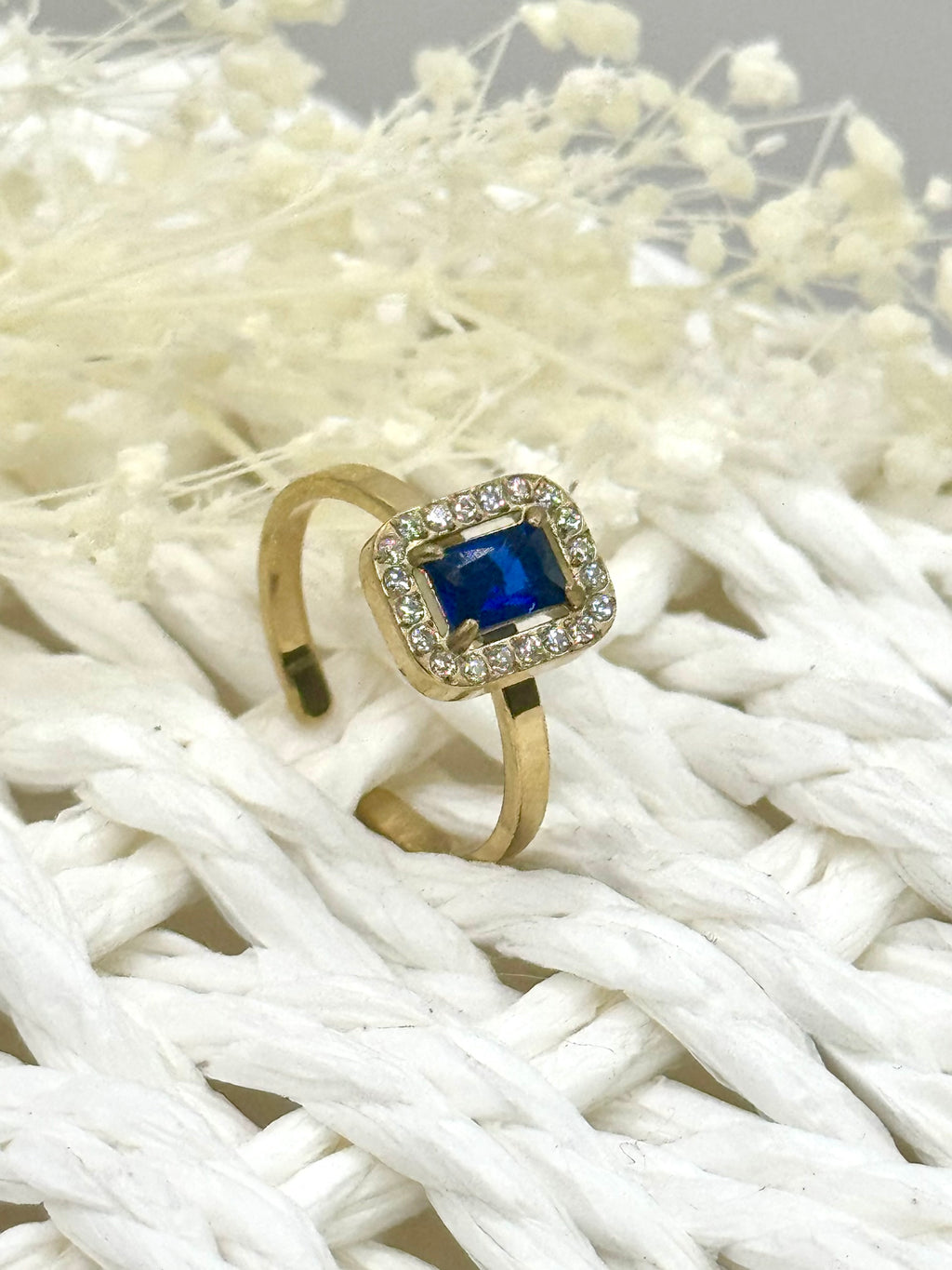 ELVINA  bague bleu doré