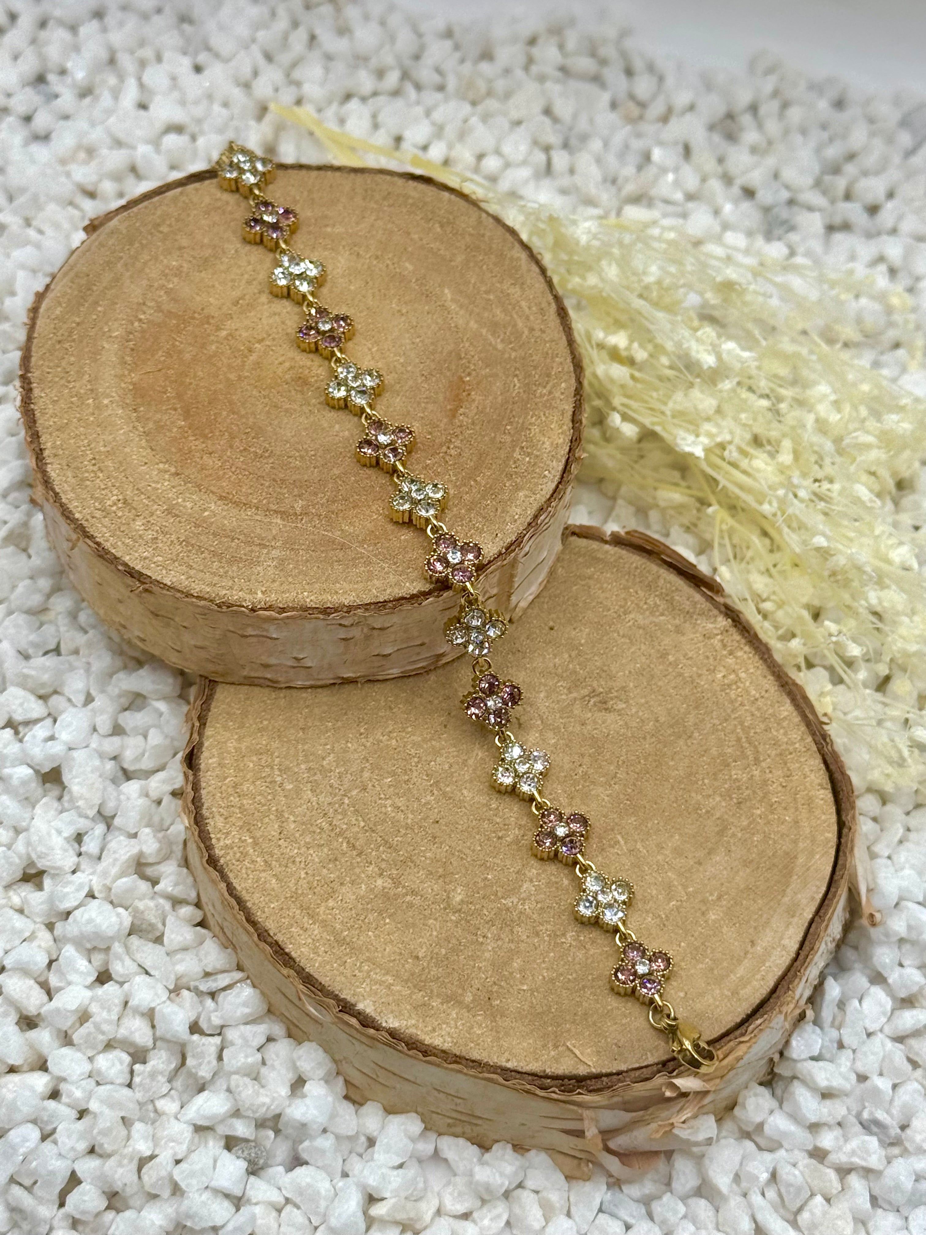 AURORE bracelet pourpre et clair