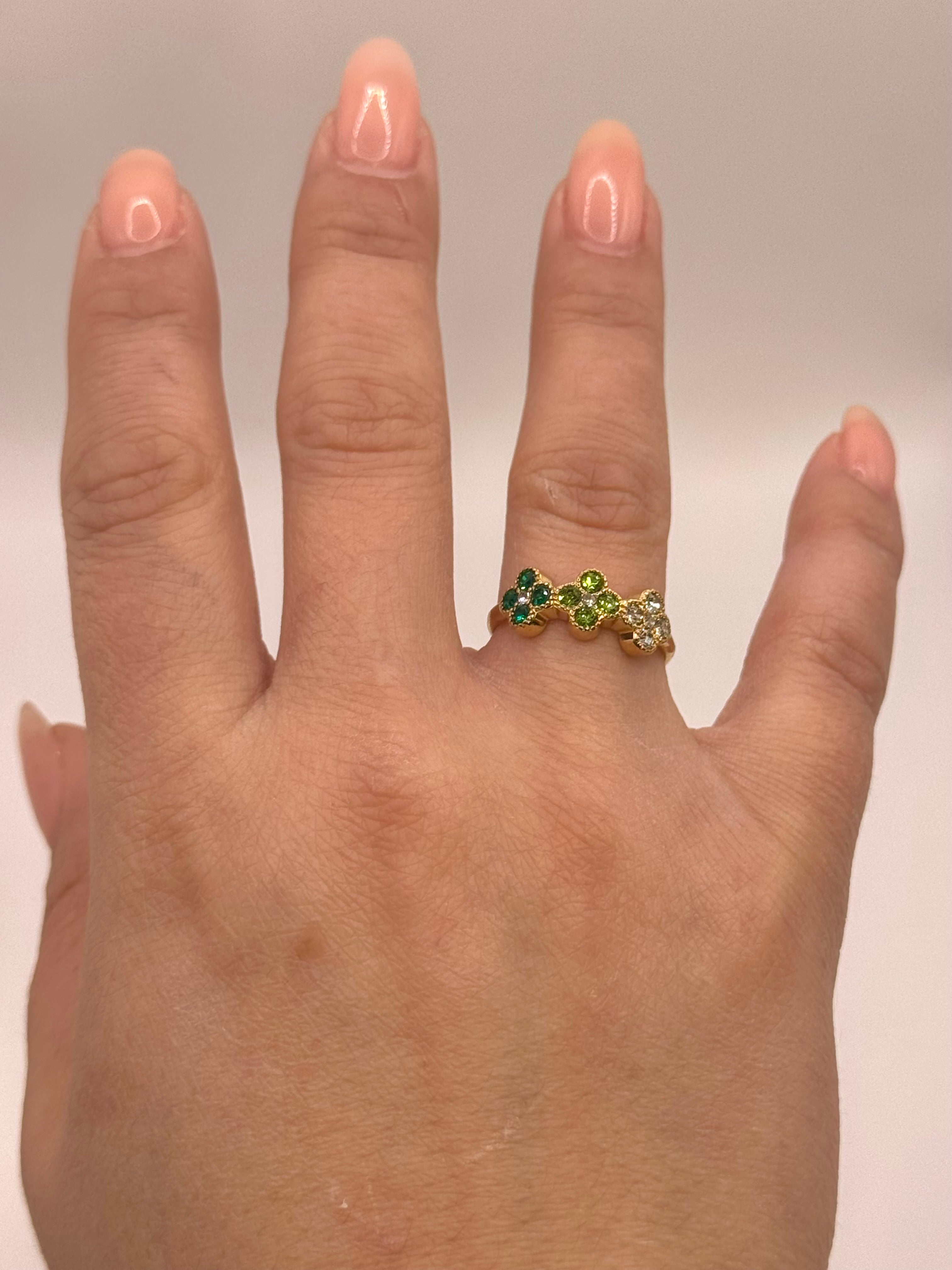 AURORE bague vert