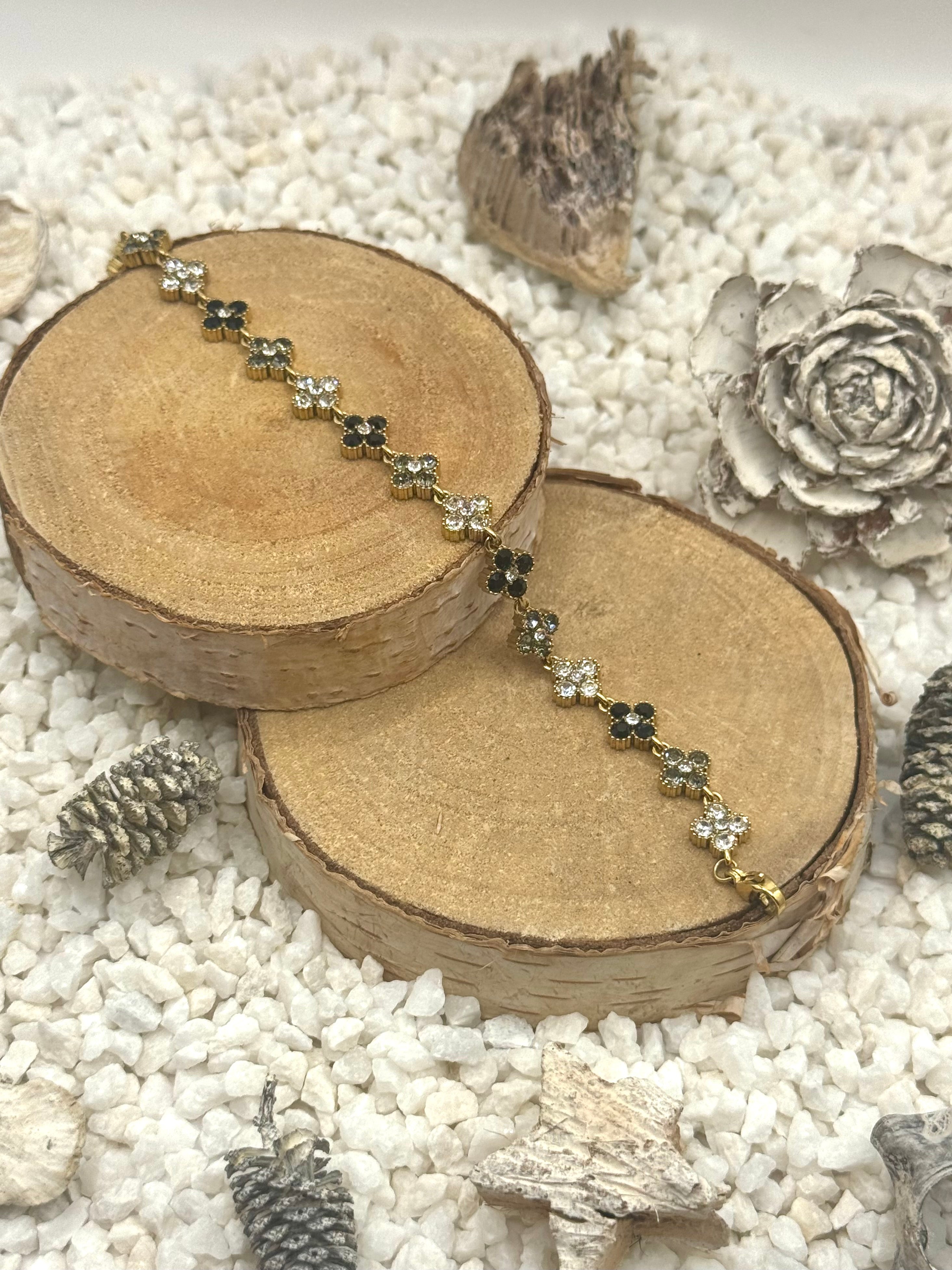 AURORE bracelet noir et blanc