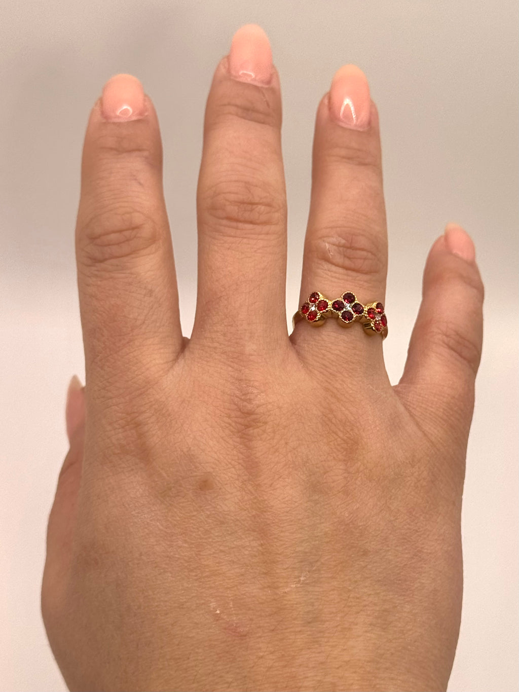 AURORE bague rouge