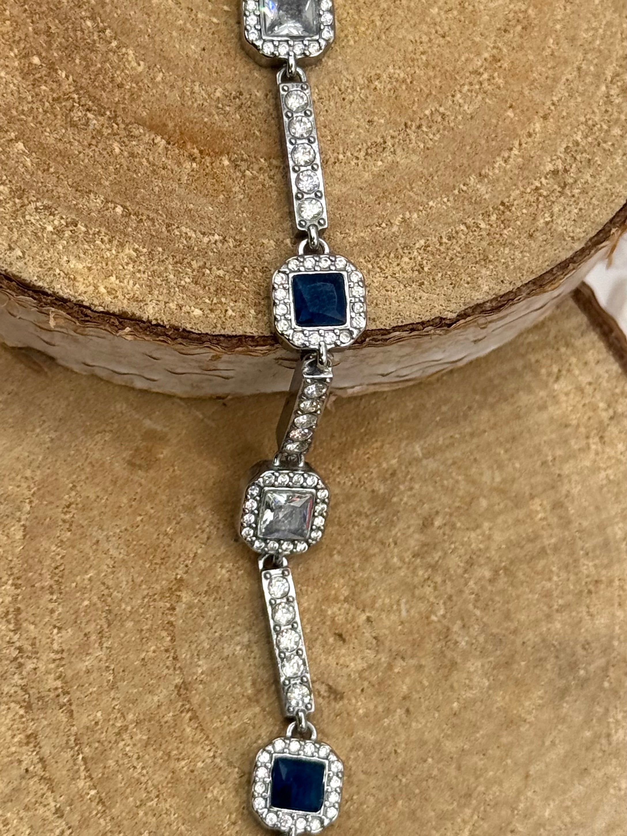 OLYMPE carré argenté blanc et bleu