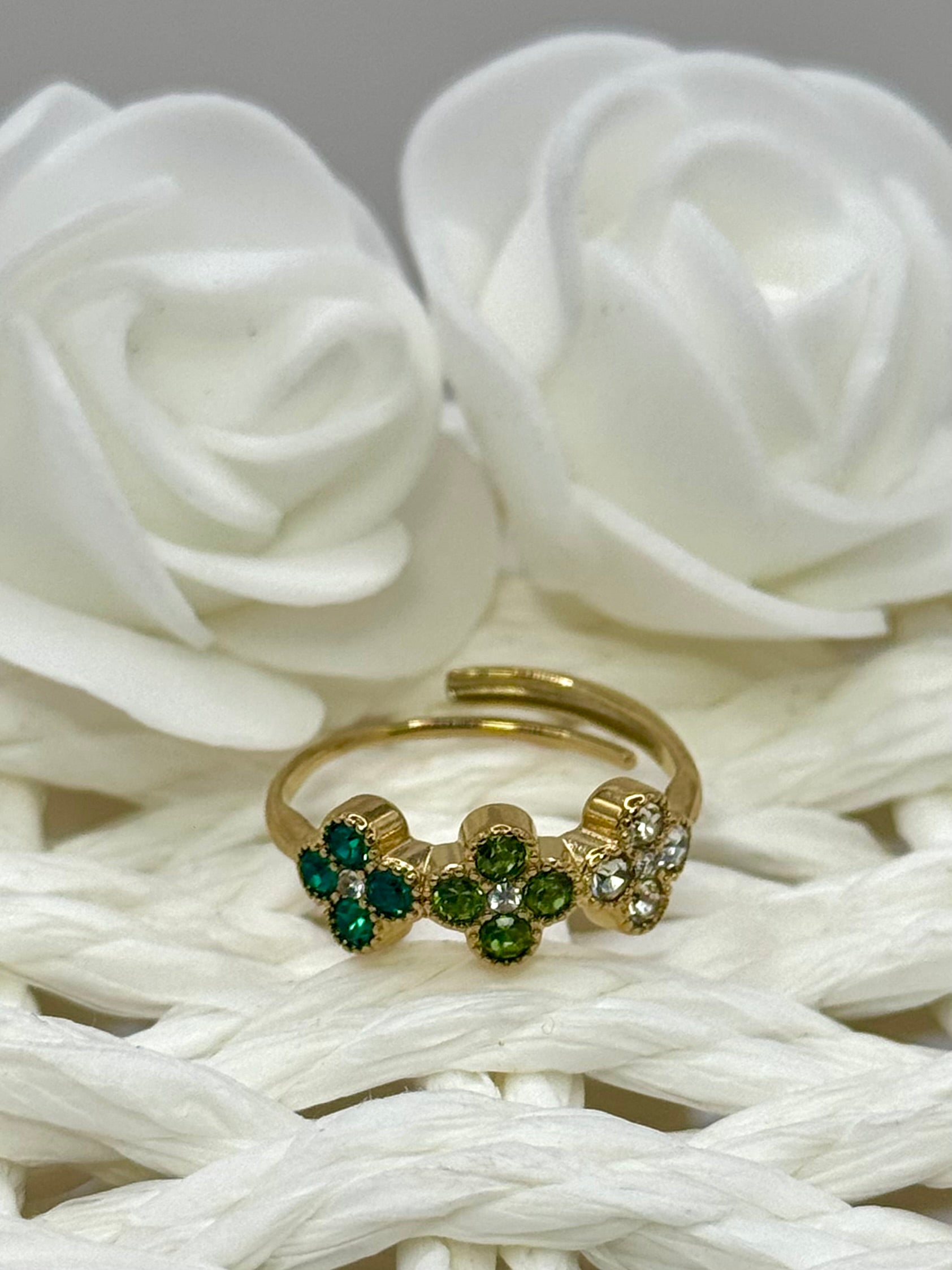 AURORE bague vert