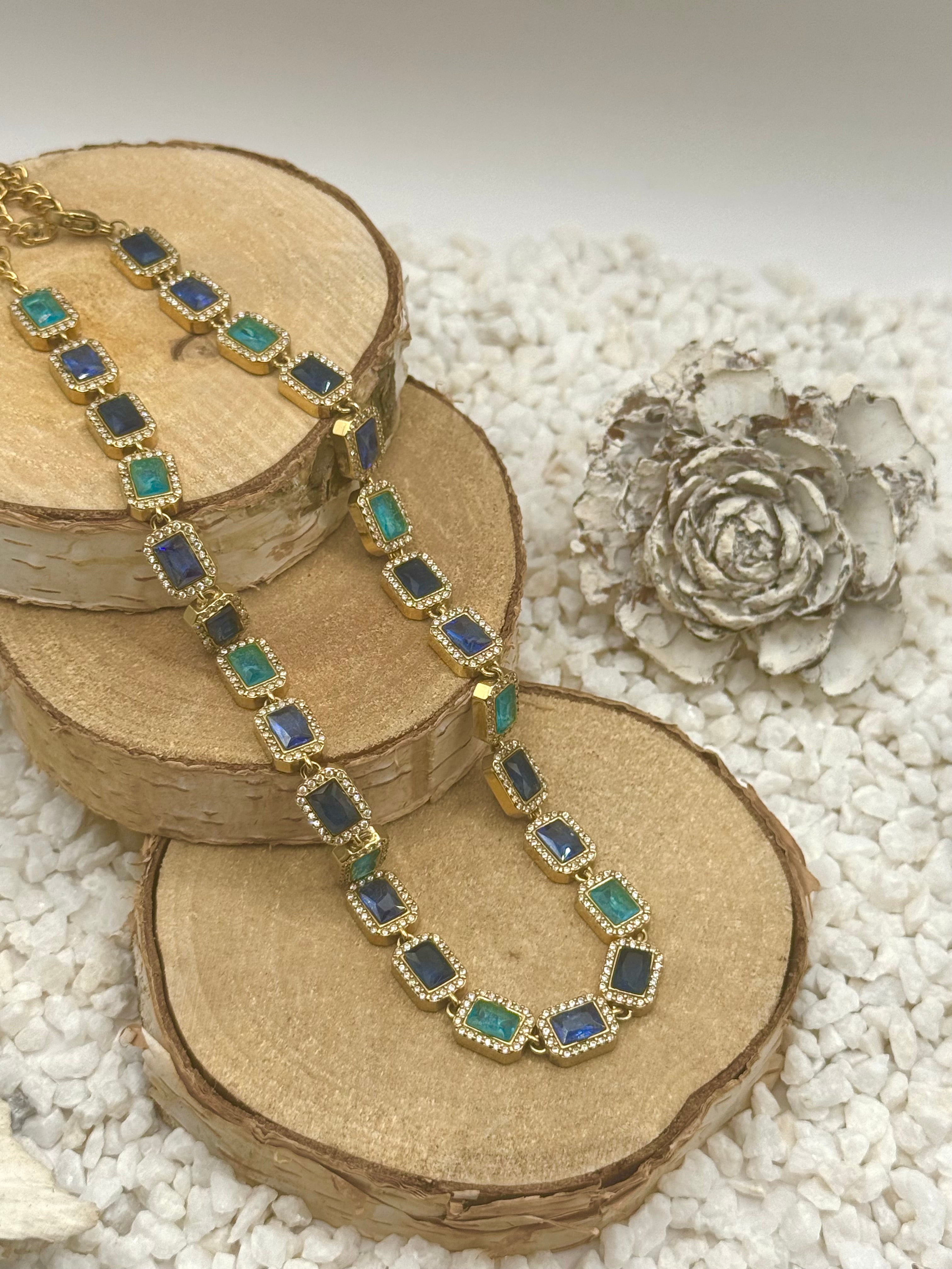 MOÏRA collier bleu