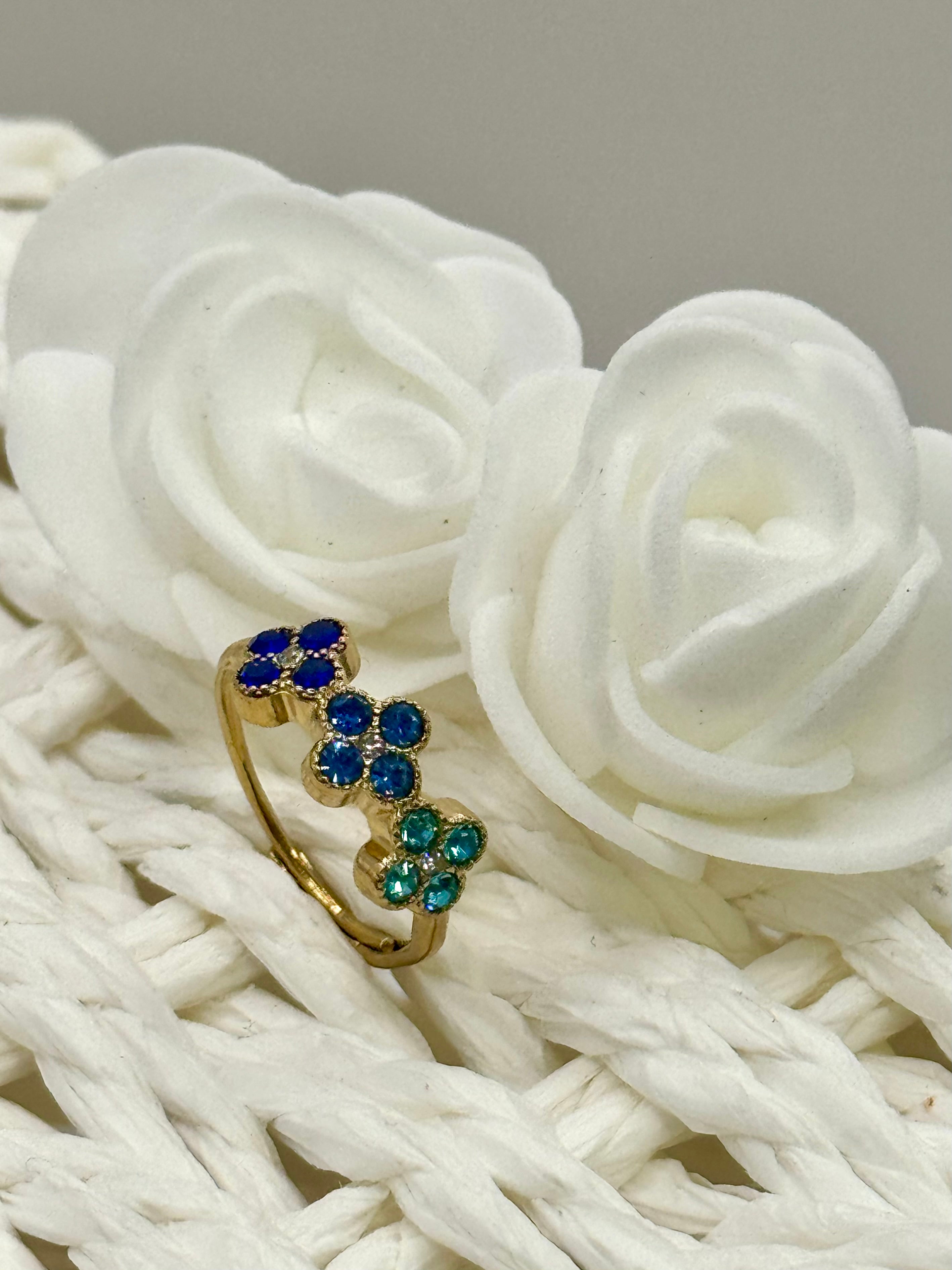 AURORE bague bleu