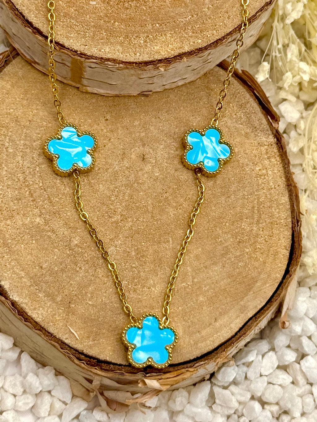ABBY collier bleu clair