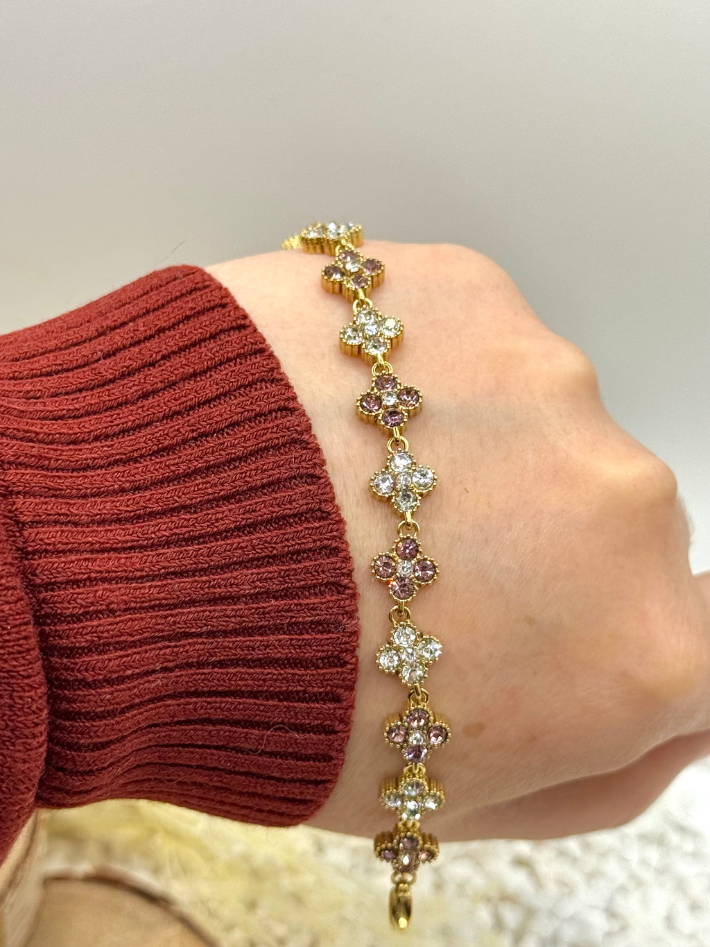 AURORE bracelet pourpre et clair