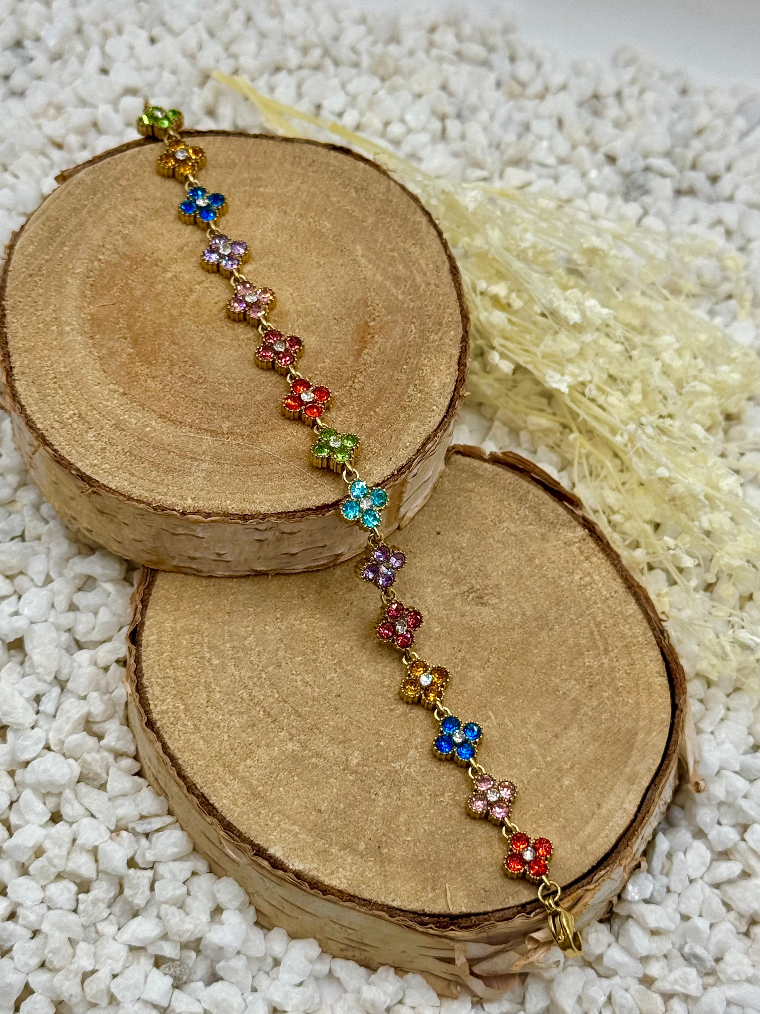 AURORE bracelet multicolore 4 doré
