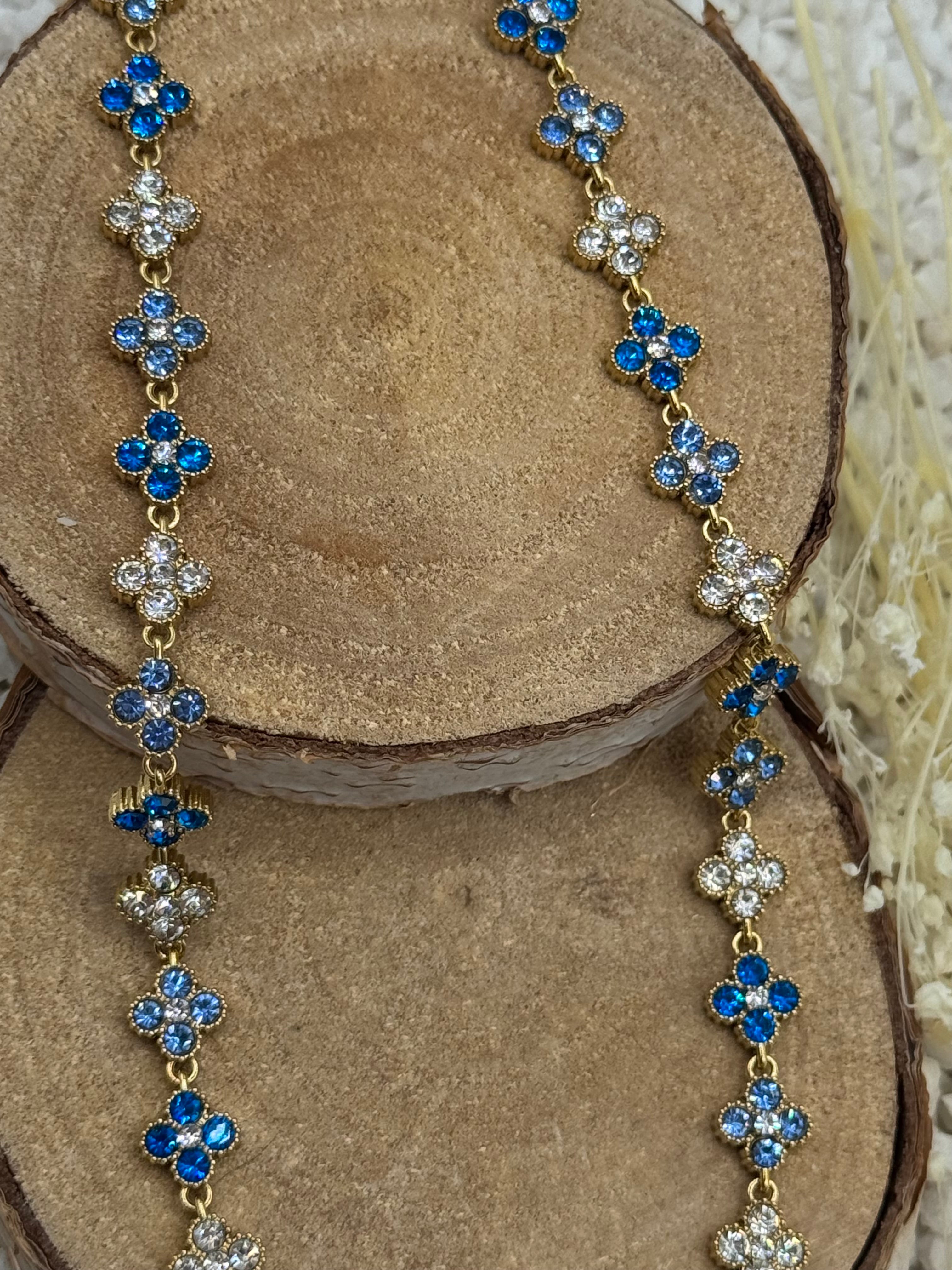 AURORE  bleu claire et bleu et clair