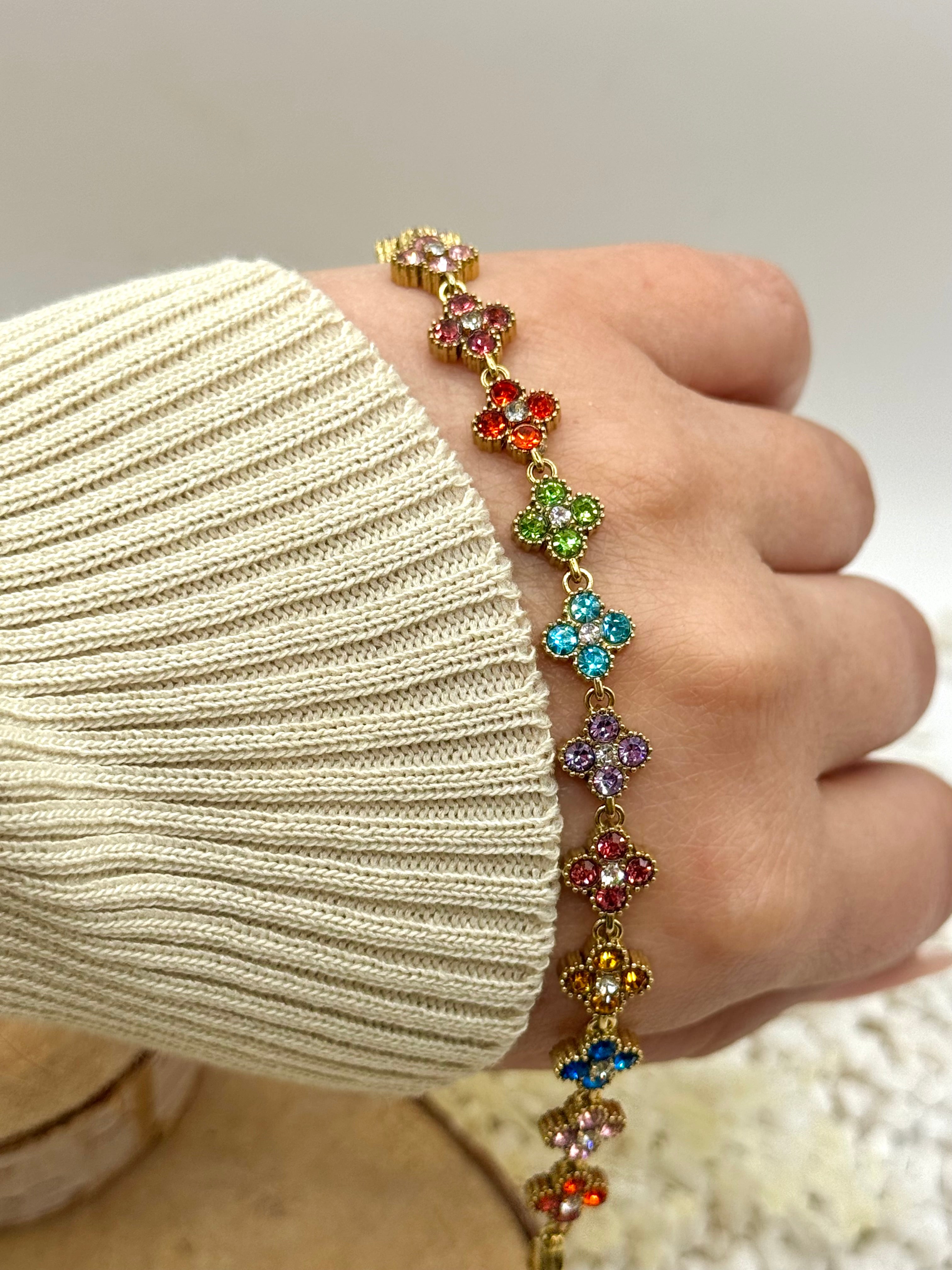 AURORE bracelet multicolore 4 doré